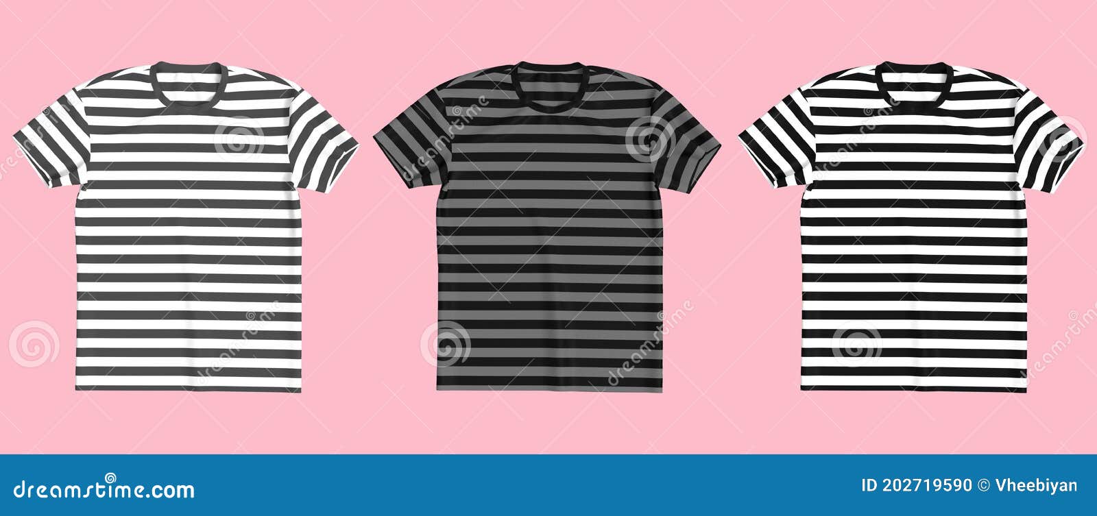 Download Men's Striped Short Sleeve T-shirt Mockup In Front View ...