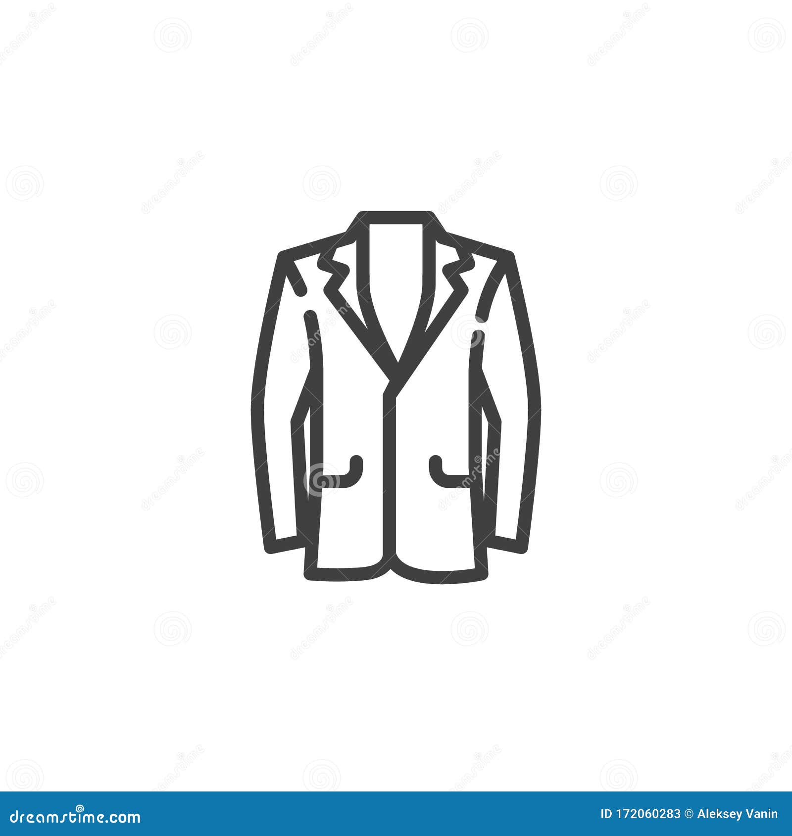 Men`s Suit Jacket Line Icon Stock Vector - Illustration of business ...