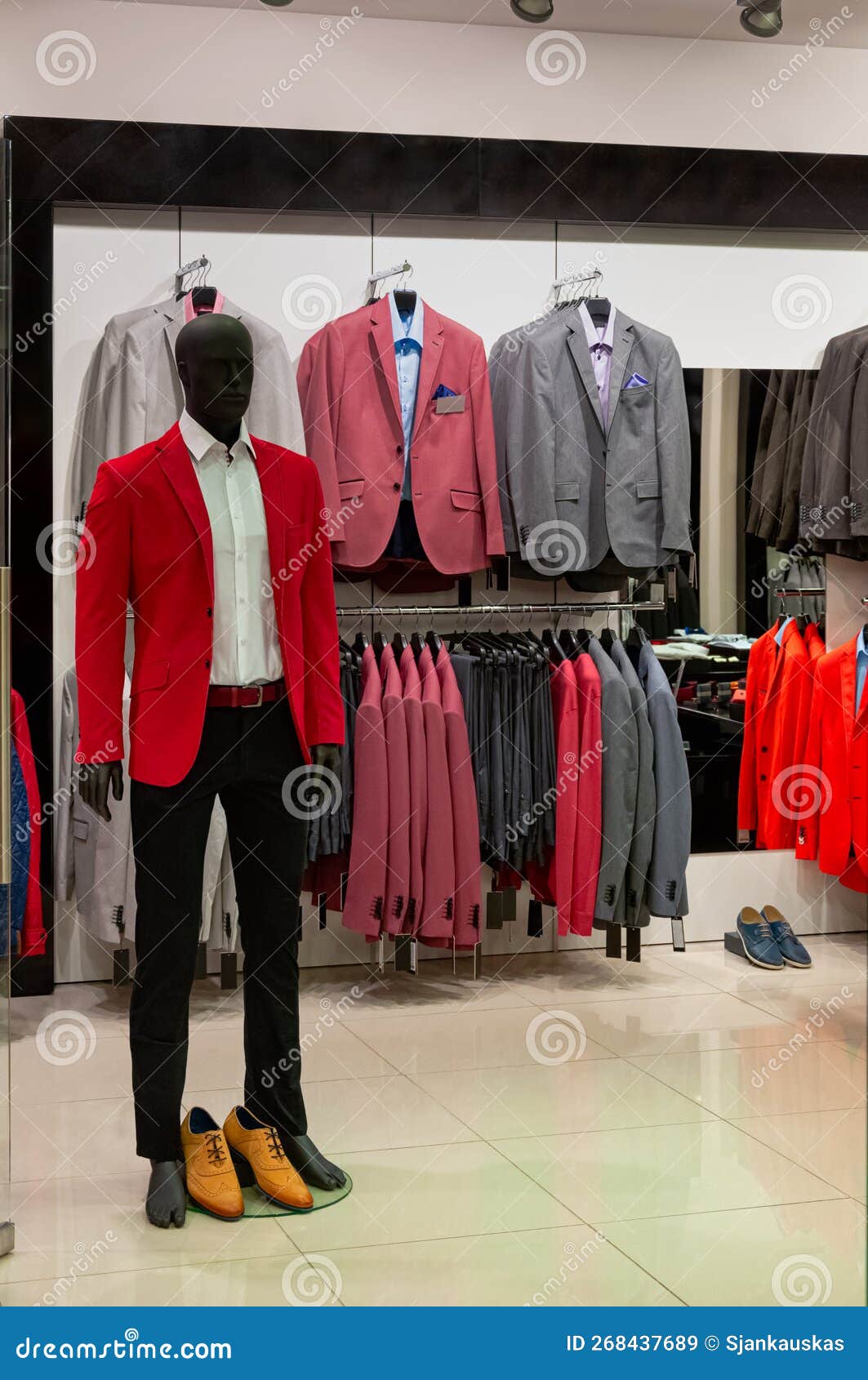 Elegant Fashion Store, Men`s Suits for Sale at a Shopping Mall Stock ...