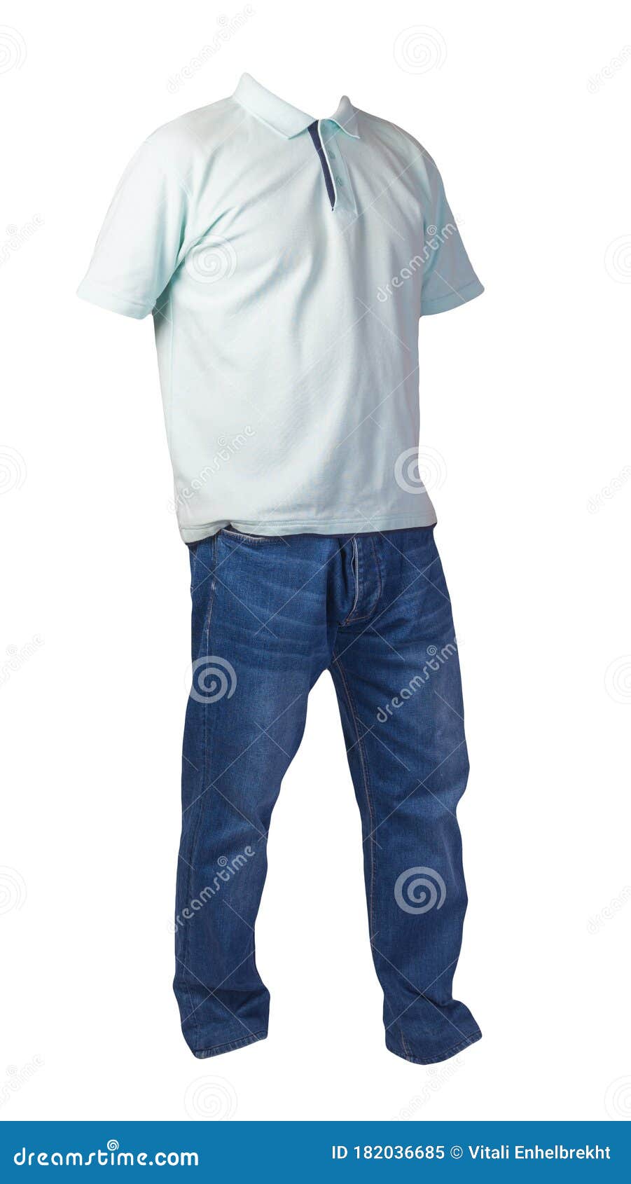 Men`s T-shirt and Jeans Isolated on White Background.casual Clothing ...
