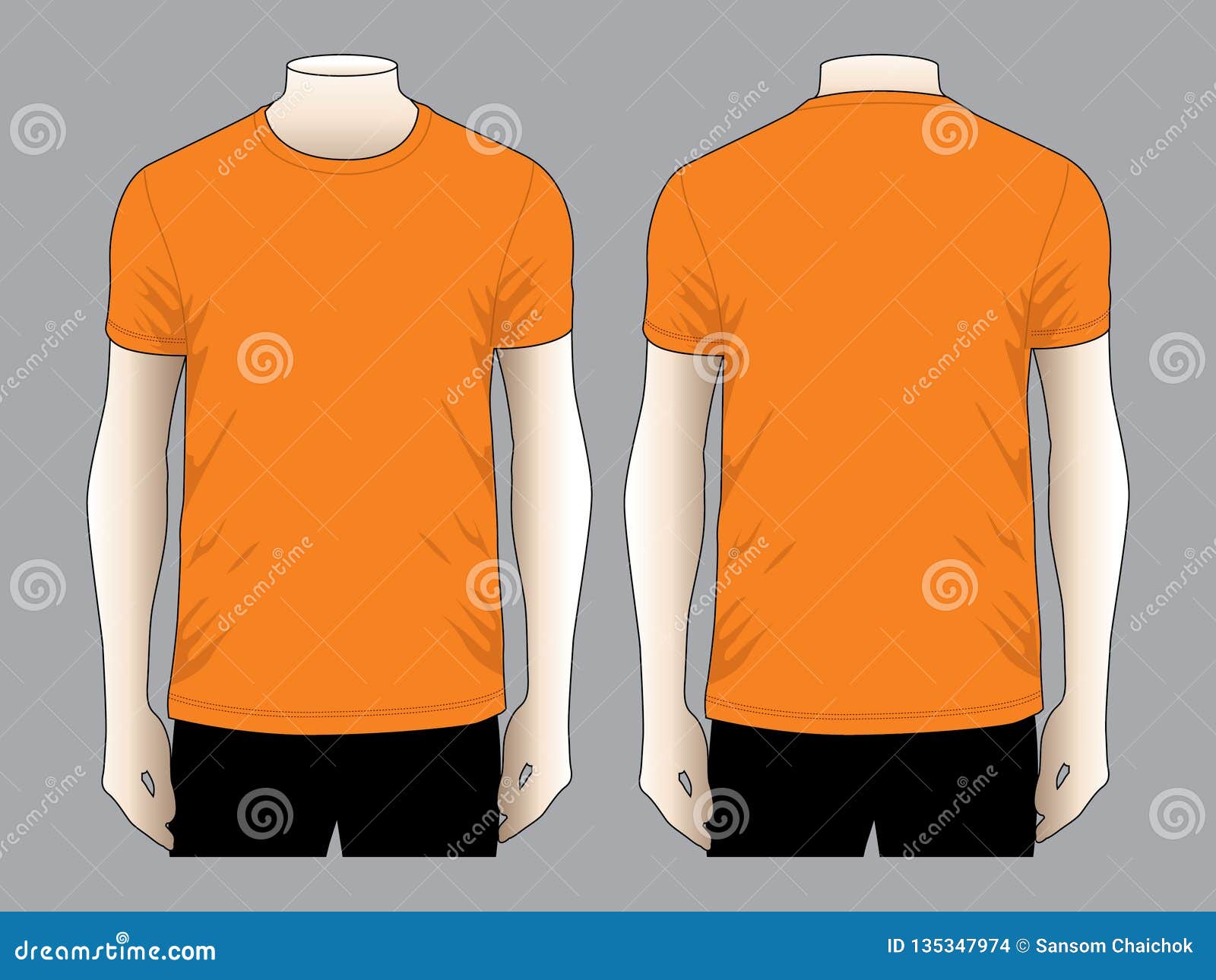 Download Men`s T-Shirt Vector For Template Stock Illustration ...