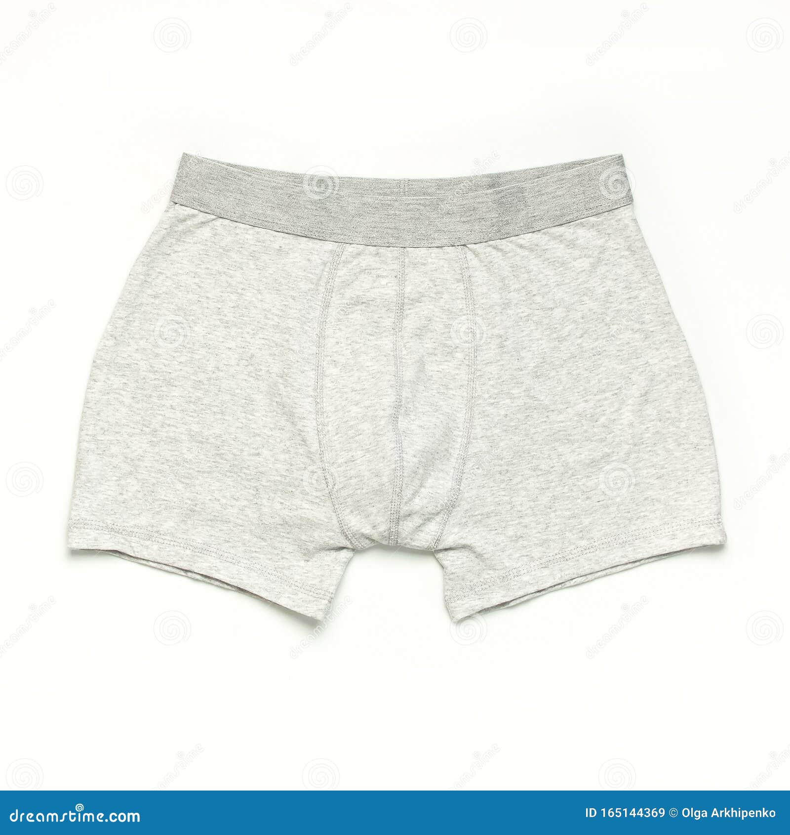 Men`s Underwear, Gray Underpants on White Background Flat Lay Top View ...