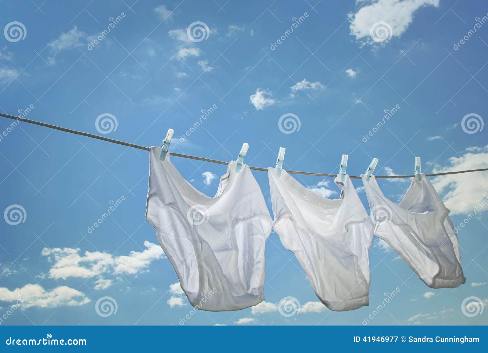 Old fashioned womens underwear hanging on a washing line Stock Photo - Alamy