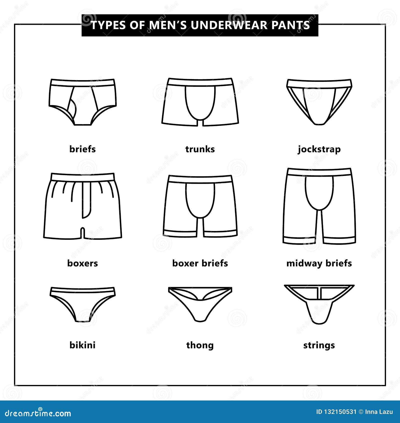 Men`s underwear pants stock vector. Illustration of blank - 132150531