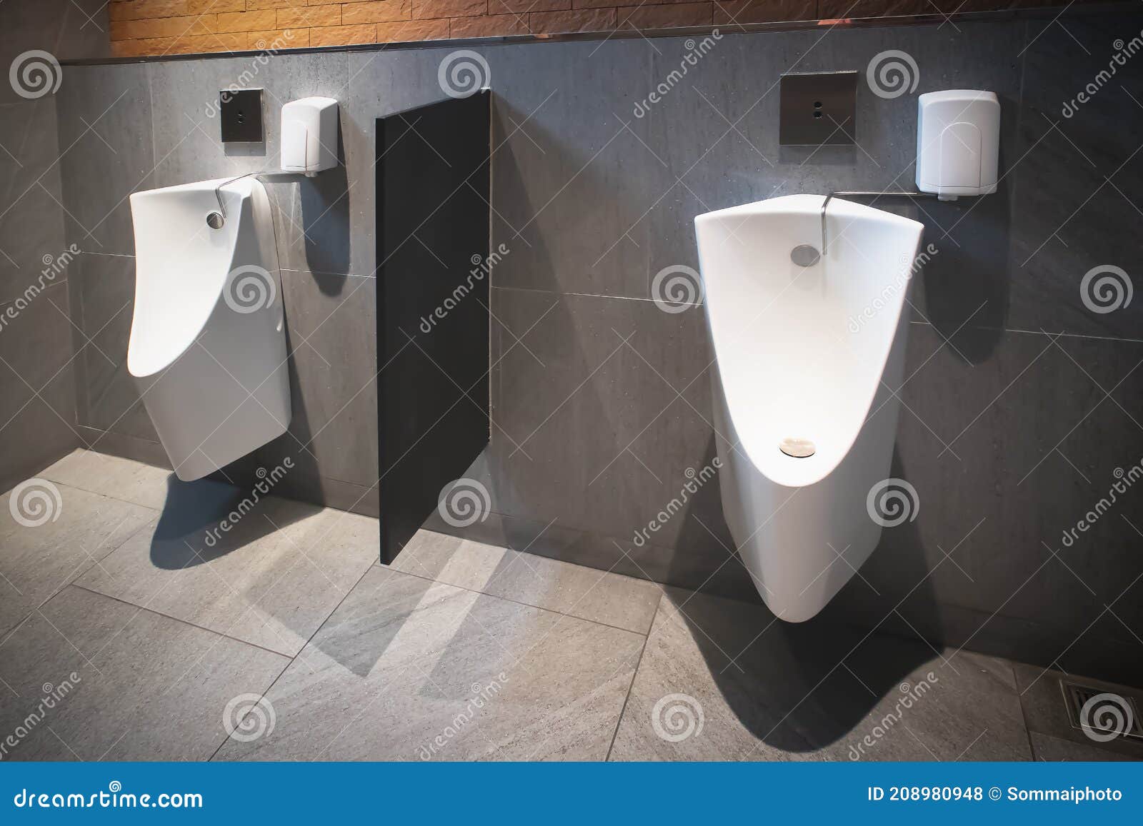 Men S Urinal in Department Store Stock Photo Image of room, domestic