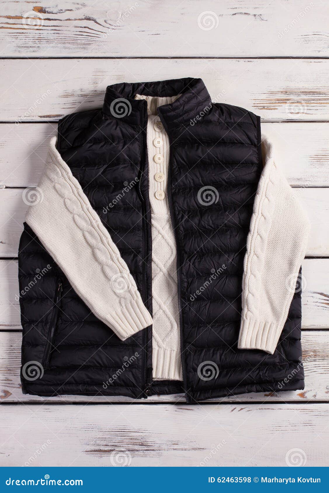Men S Vest with a Warm Knitted Sweater. Stock Photo - Image of clothing ...