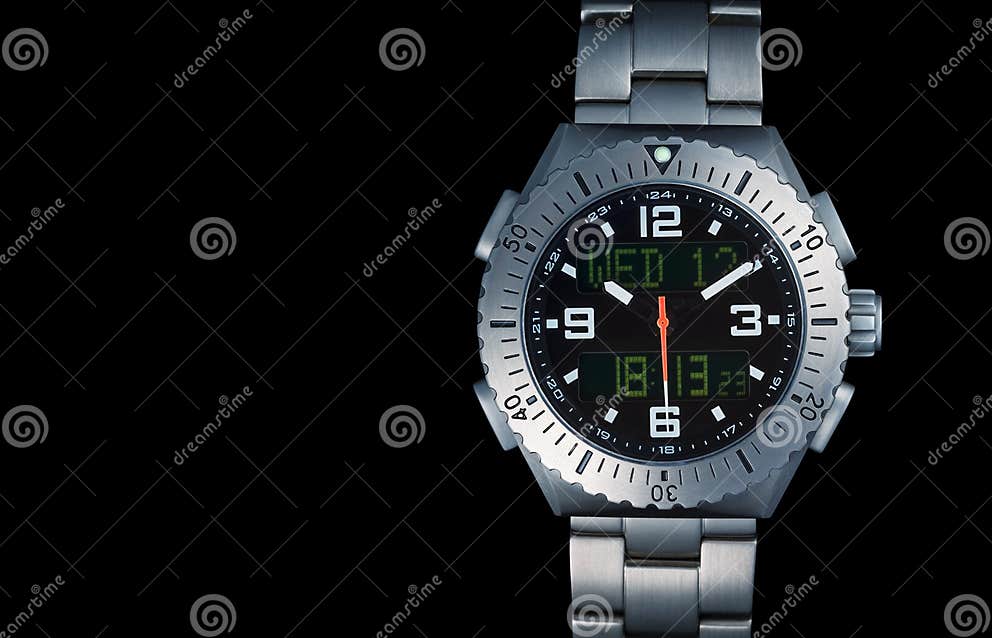 Men`s Watch with Titanium Strap Stock Photo Image of mechanical, instrument 90500252