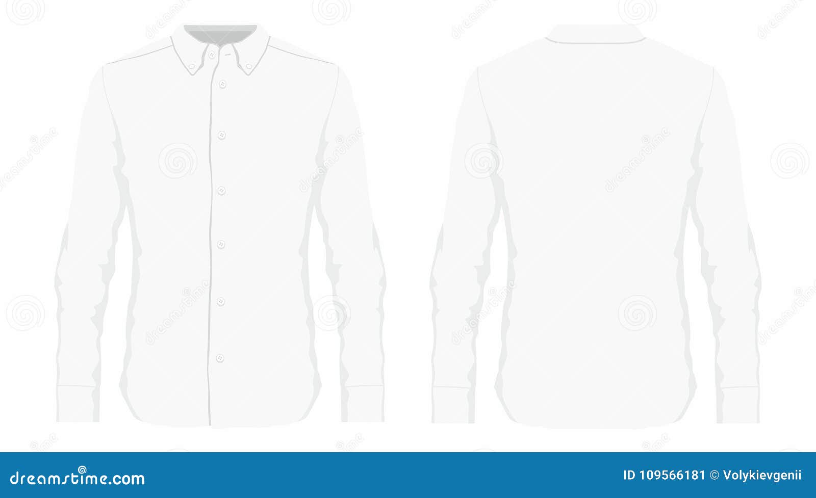Men`s white dress shirt stock vector. Illustration of wear - 109566181