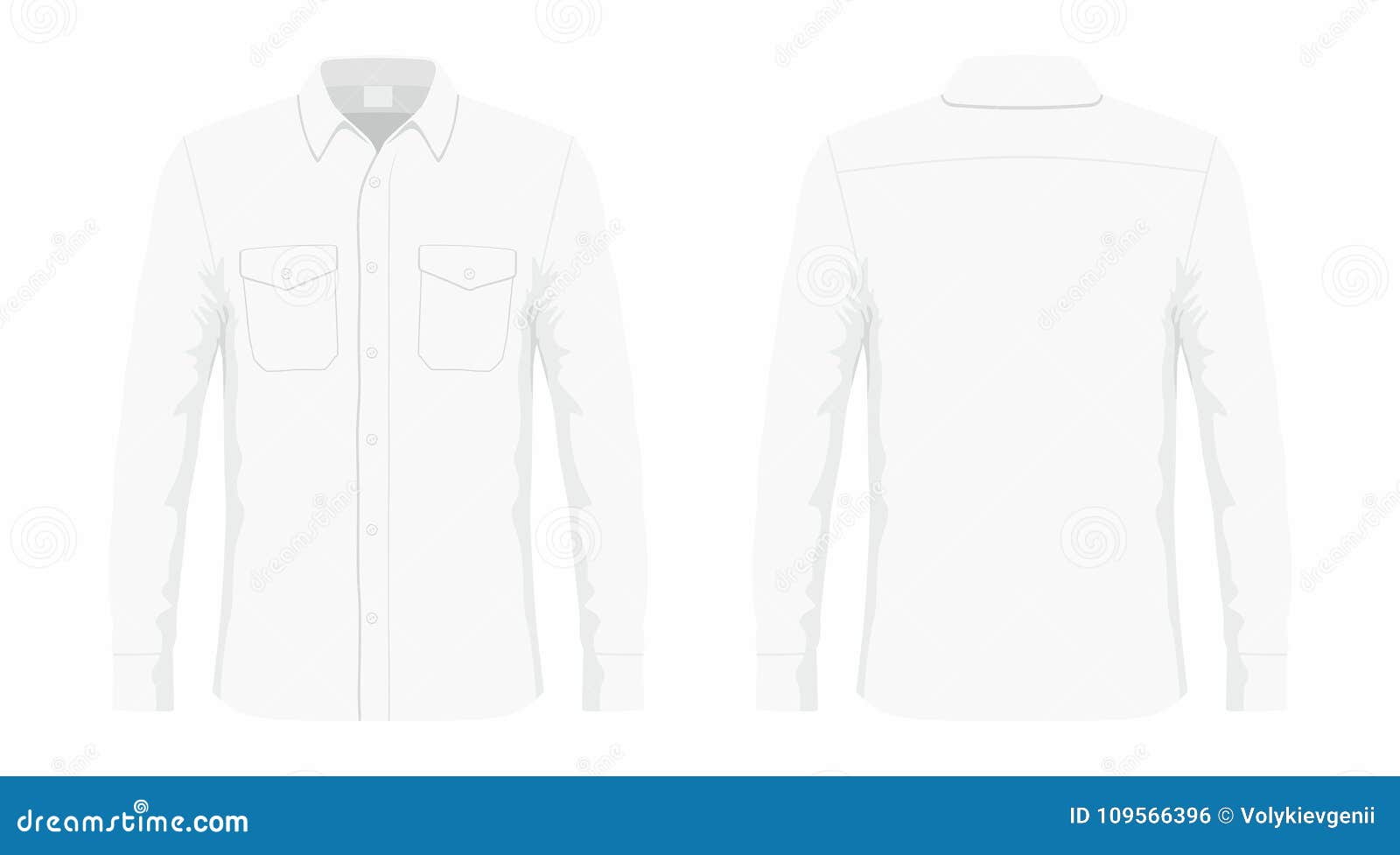 Men`s white dress shirt stock vector. Illustration of fashion - 109566396