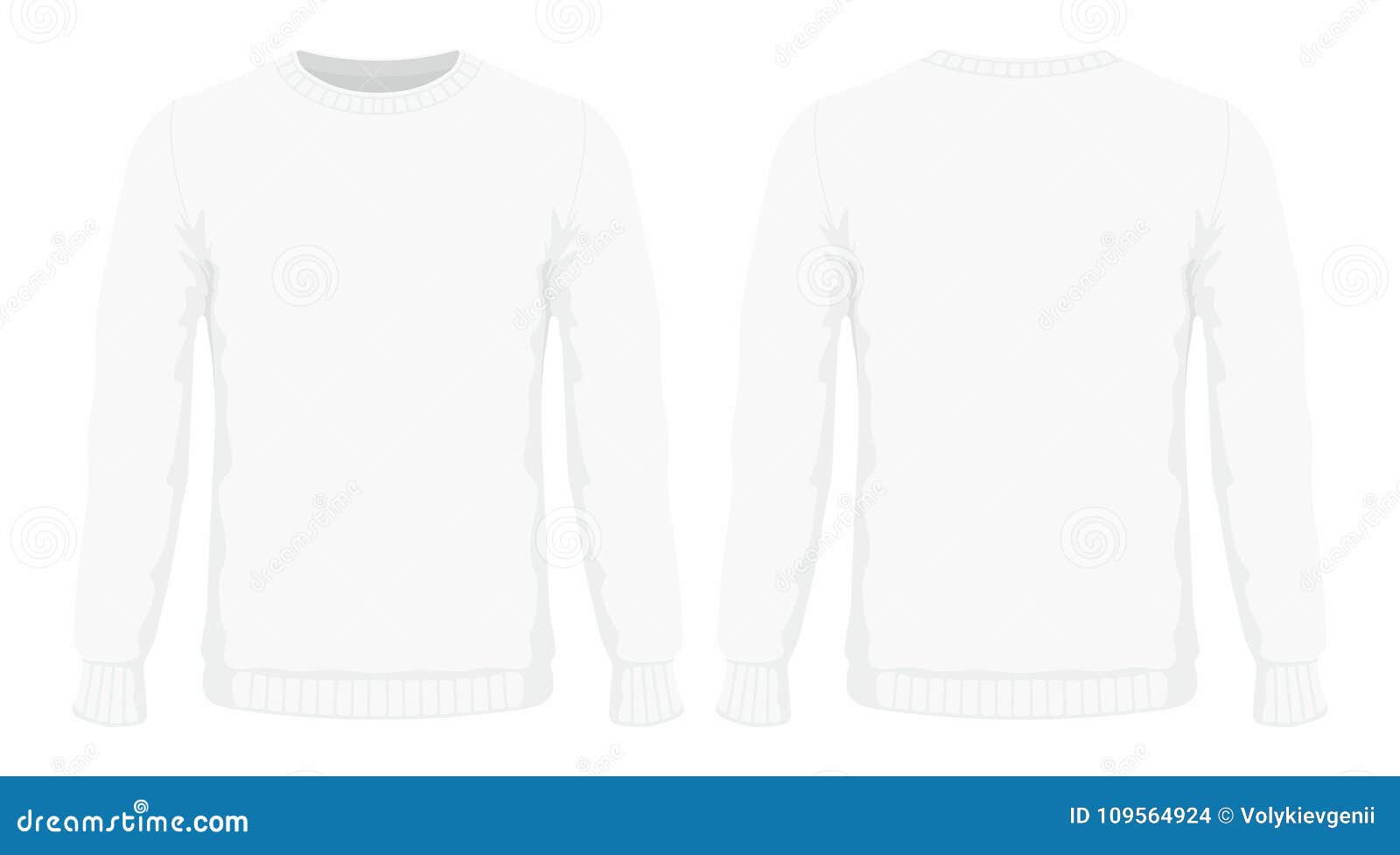 Men`s white sweater stock vector. Illustration of blue - 109564924