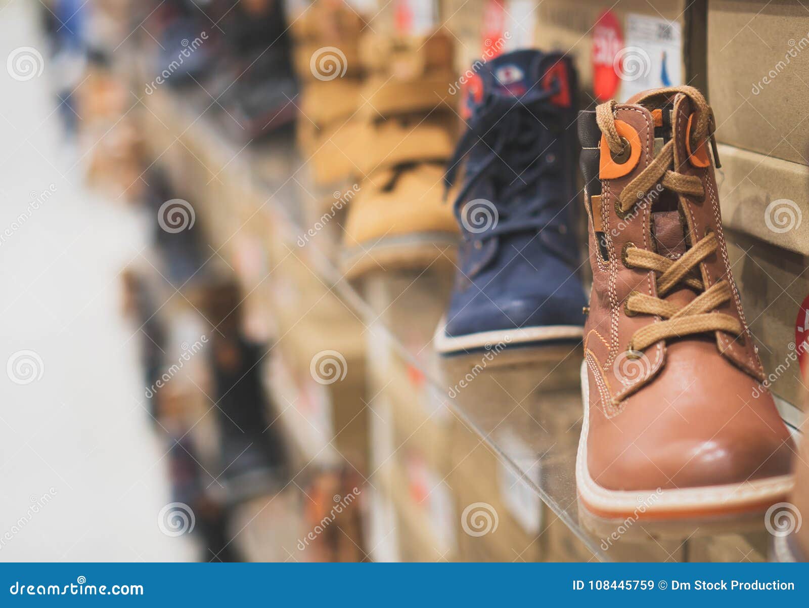 Men`s winter shoes. stock image. Image of display, indoors - 108445759