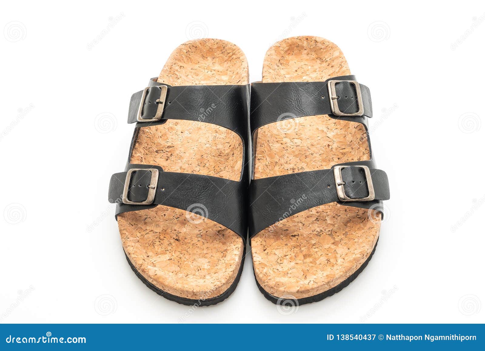 Men S and Women S (unisex) Fashion Leather Sandals Stock Image - Image ...