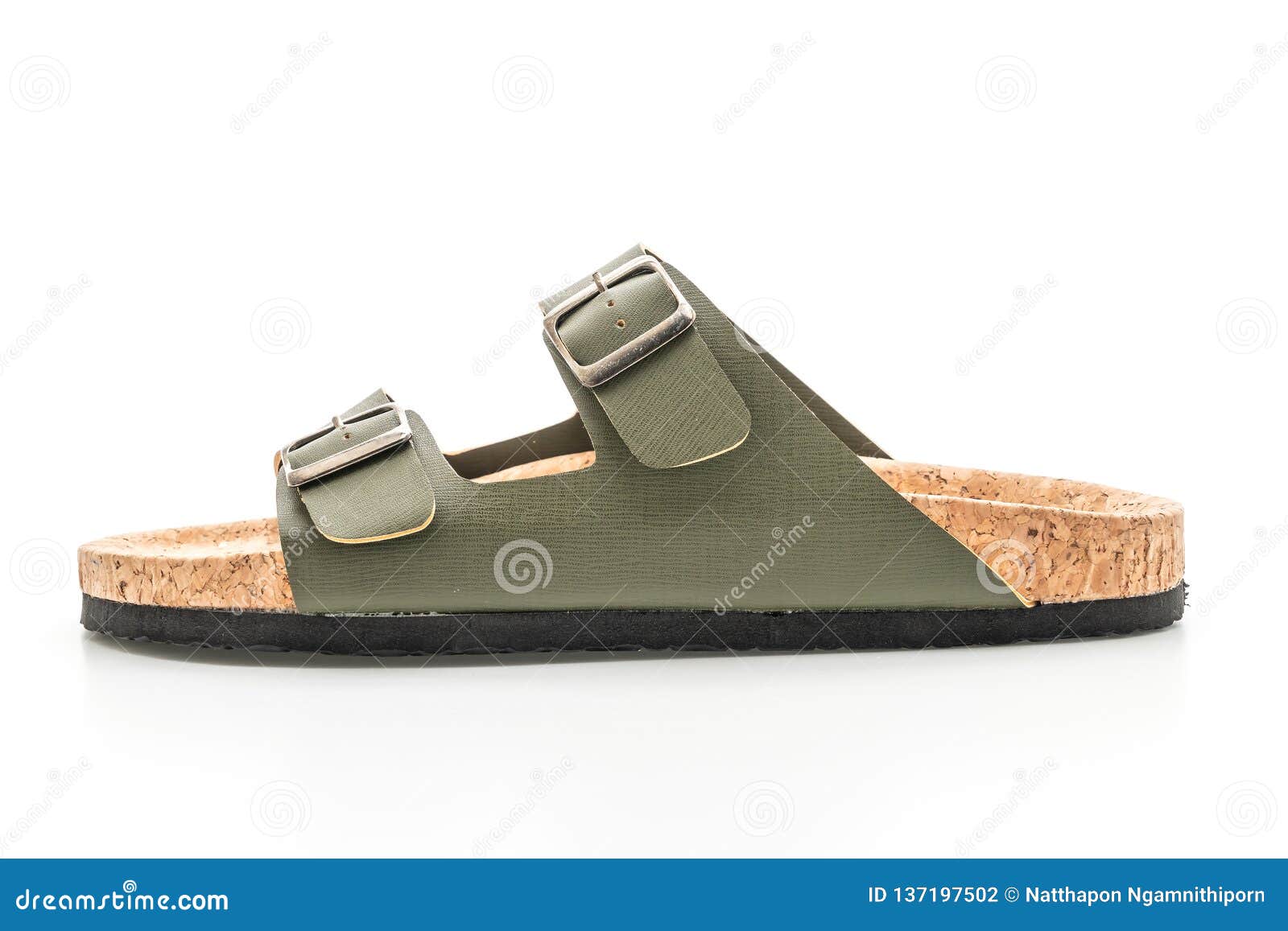 Men S and Women S (unisex) Fashion Leather Sandals Stock Photo - Image ...