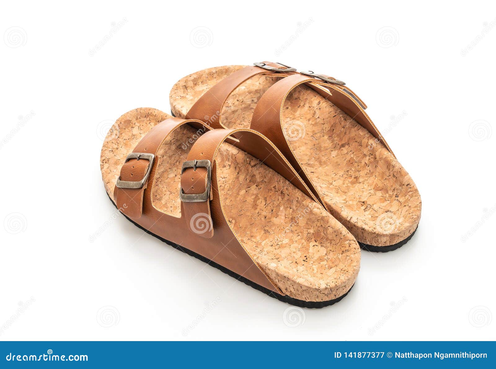 Men S and Women S (unisex) Fashion Leather Sandals Stock Image - Image ...