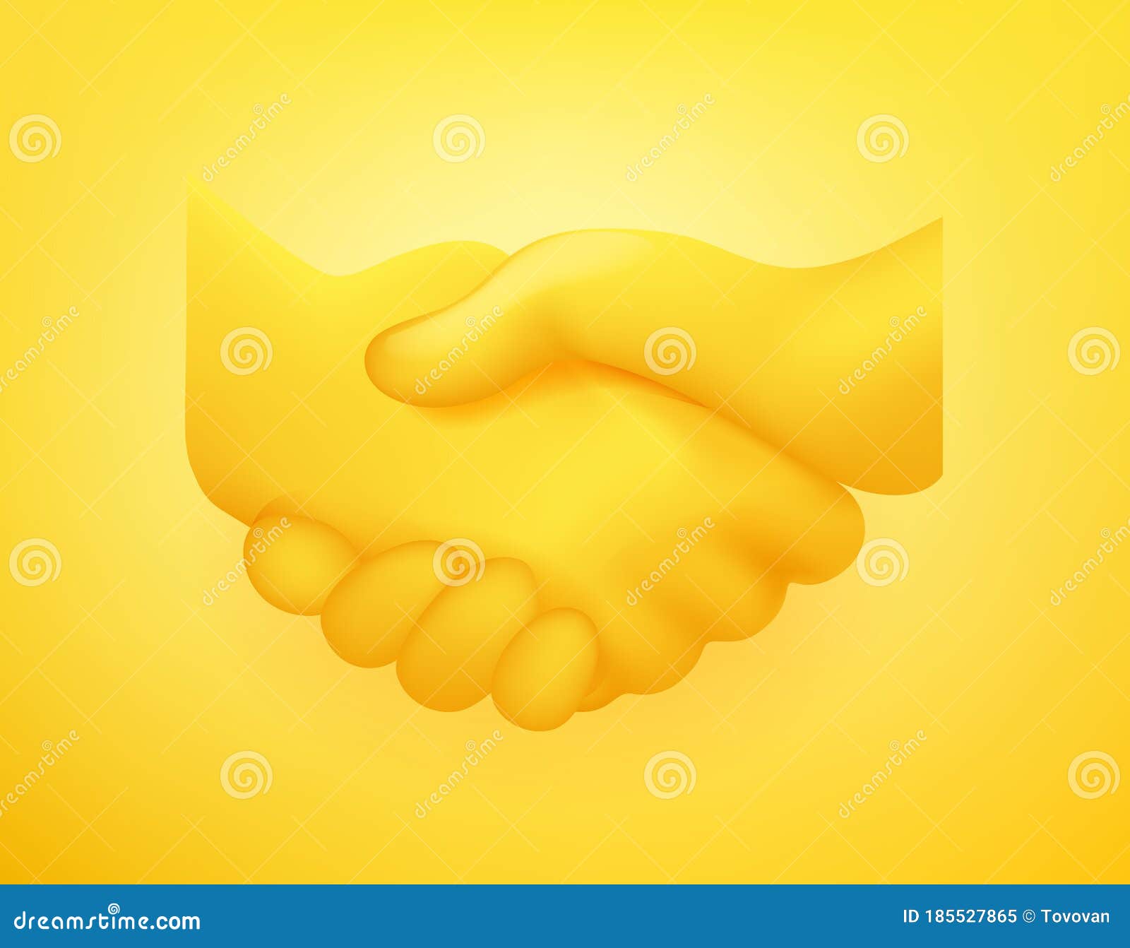 Men Shaking Hands Vector Emoji Isolated On White Background Stock