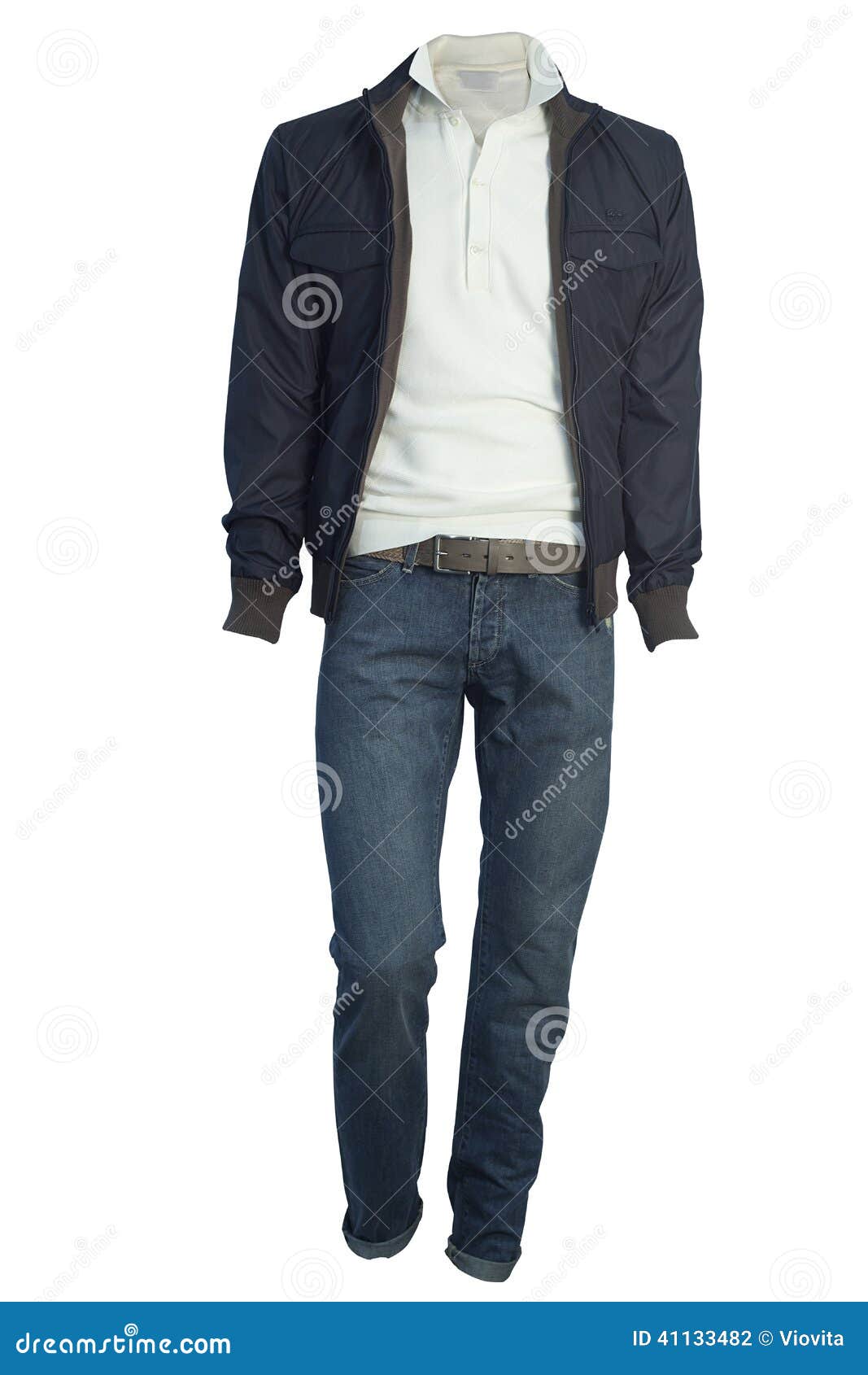 Men Shirt, Jacket and Jeans Stock Photo - Image of color, golfing: 41133482