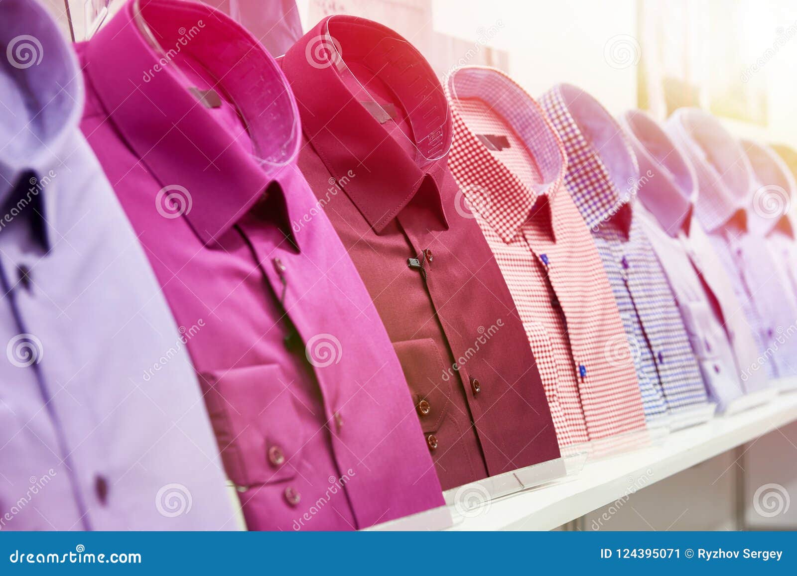 Men Shirts in Clothing Store Stock Image Image of business, dress 124395071