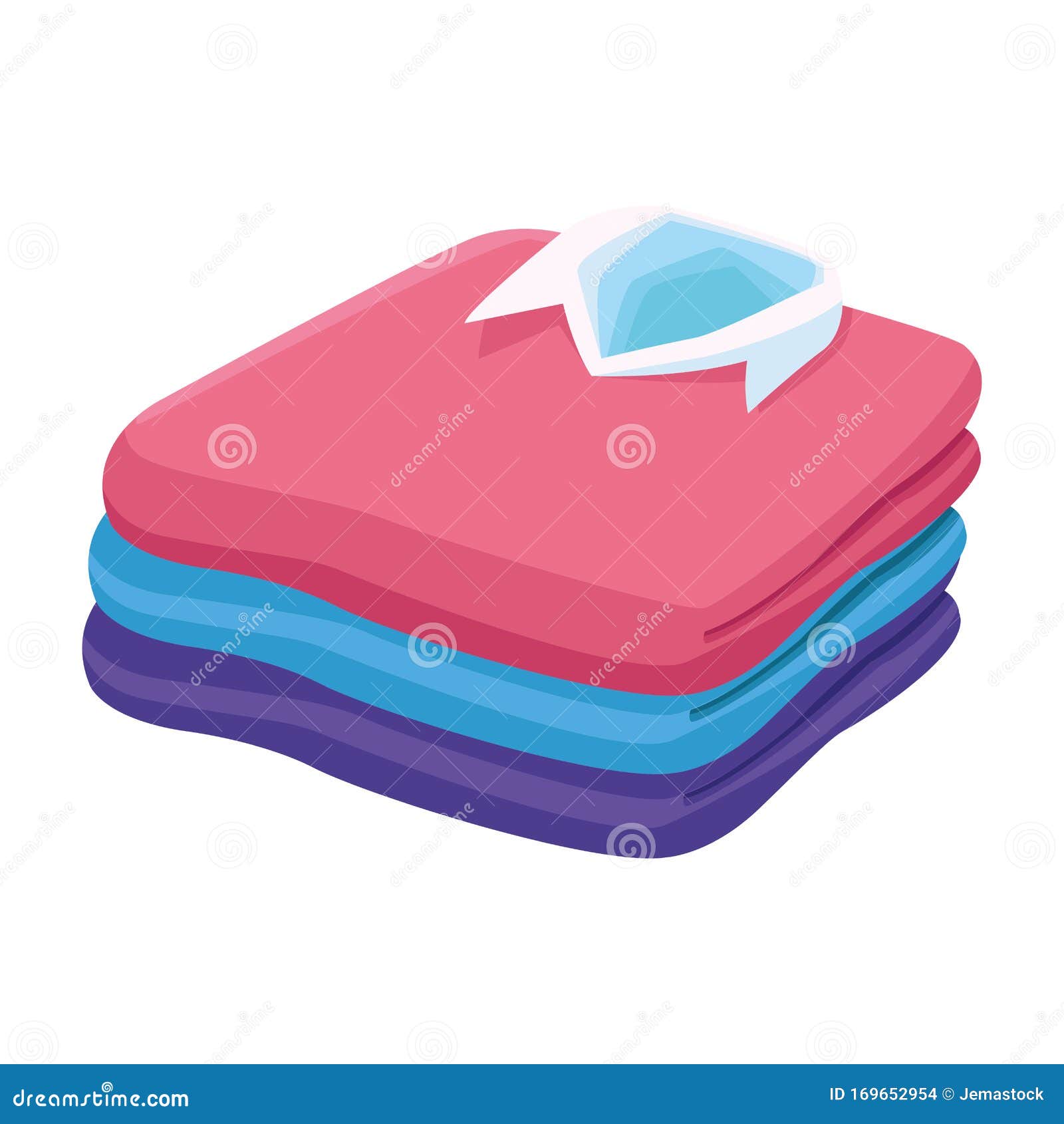 Men Shirts Stack Icon, Colorful Design Stock Vector Illustration of