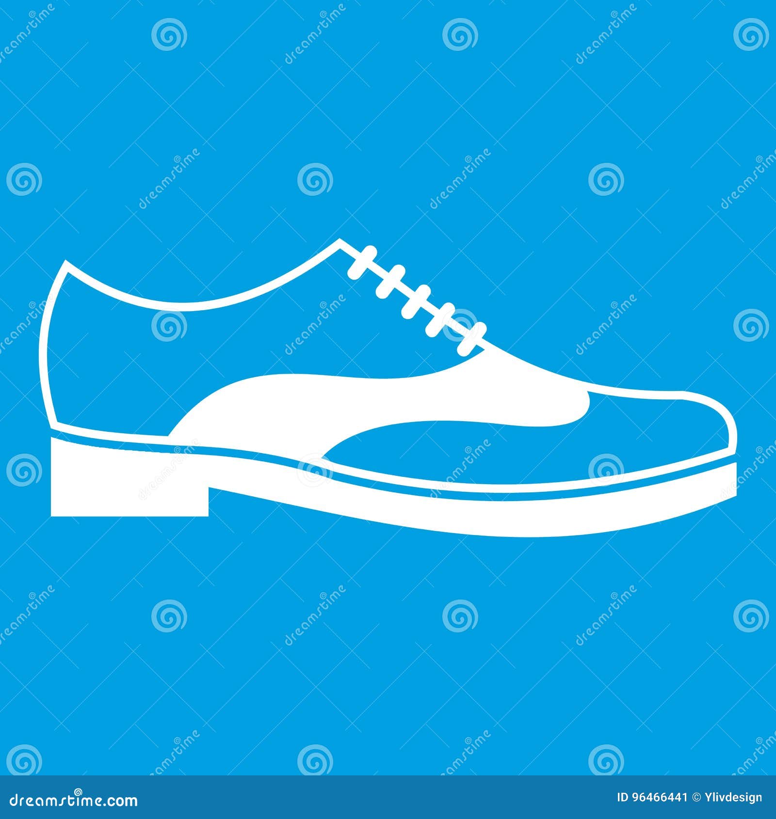 Men Shoe with Lace Icon White Stock Vector - Illustration of footwear ...