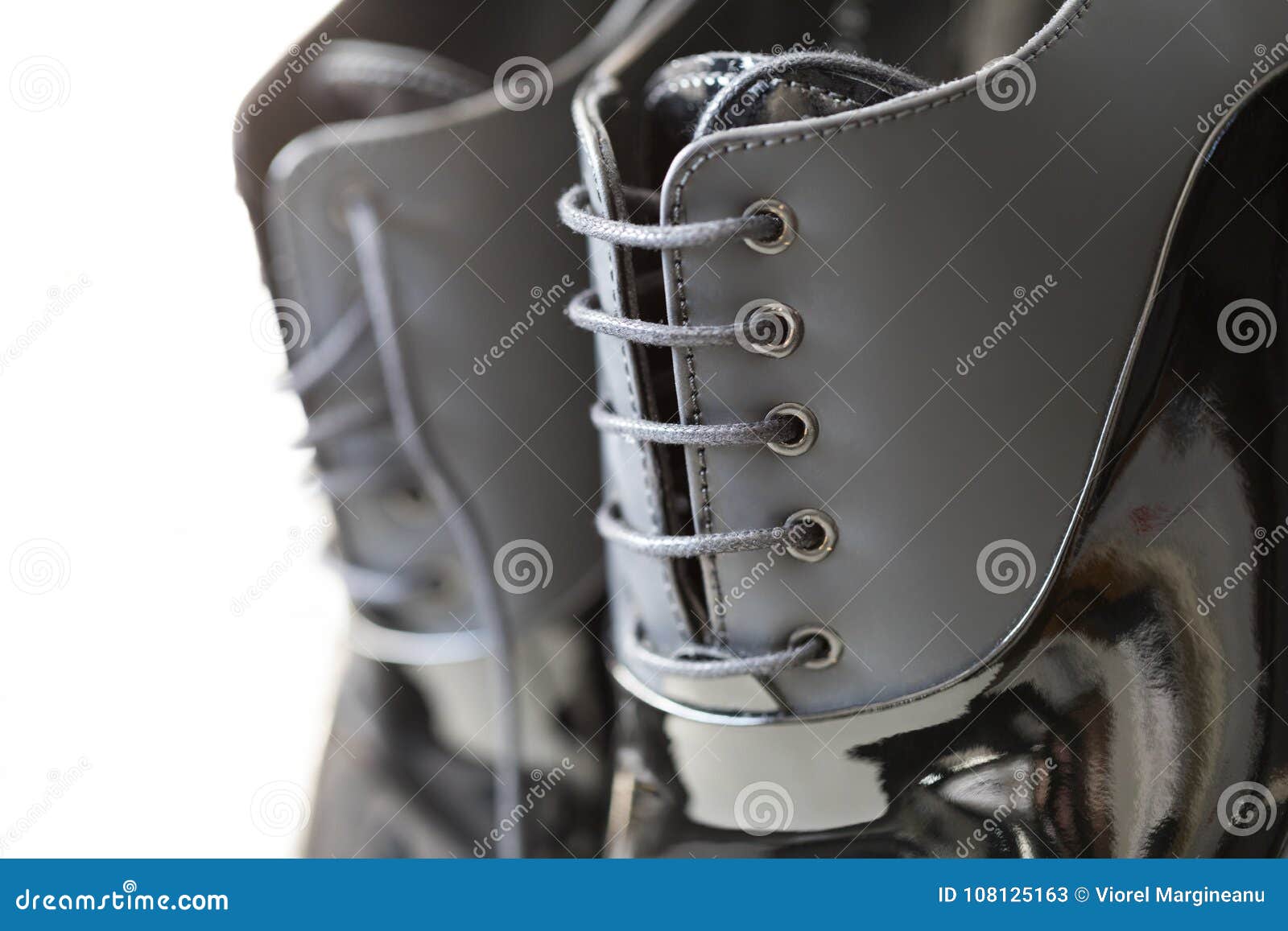 Men Shoes with Selective Focus on Laces Stock Image - Image of closeup ...