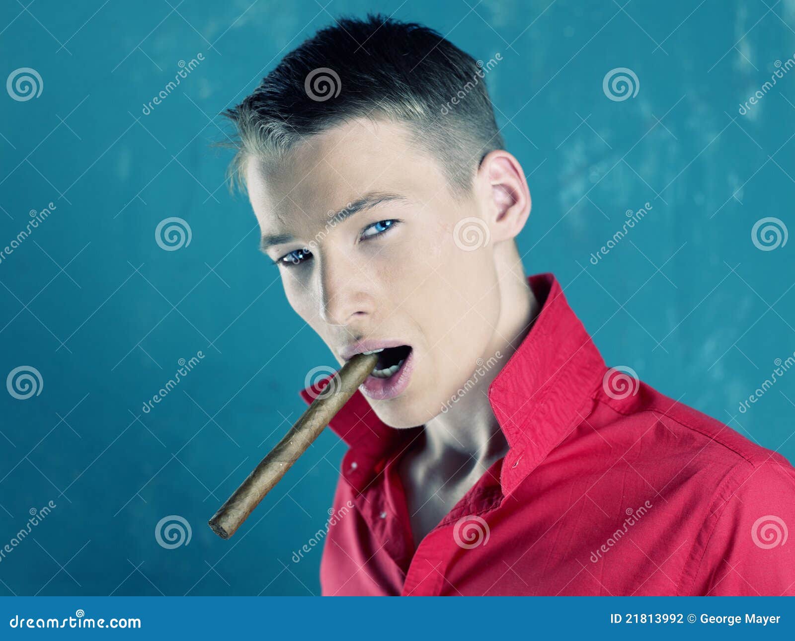 Men smoking a cigar stock photo. Image of cool, hipster 21813992