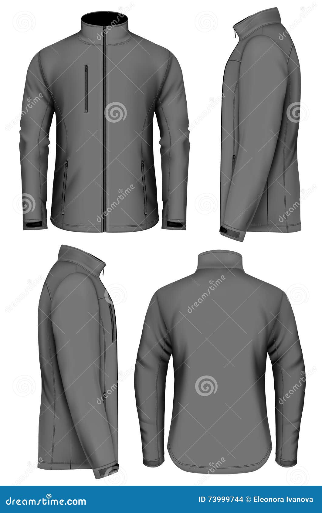 men softshell jacket  template