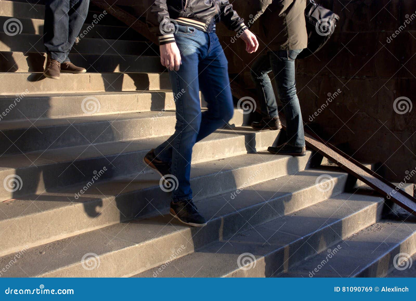 Men on stairs stock image. Image of civilian, blur, face - 81090769