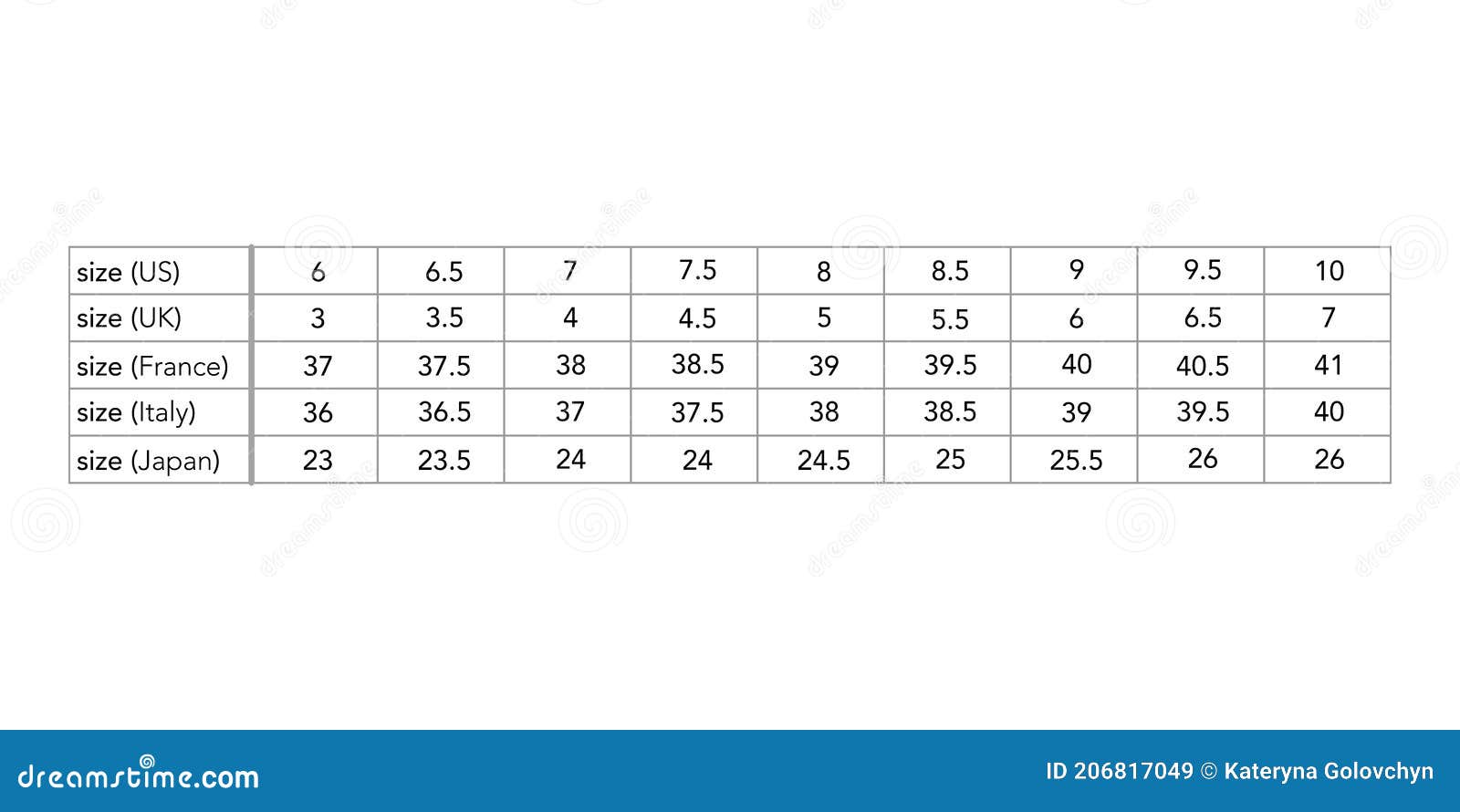 Shoe Size Conversion Chart Japan Us