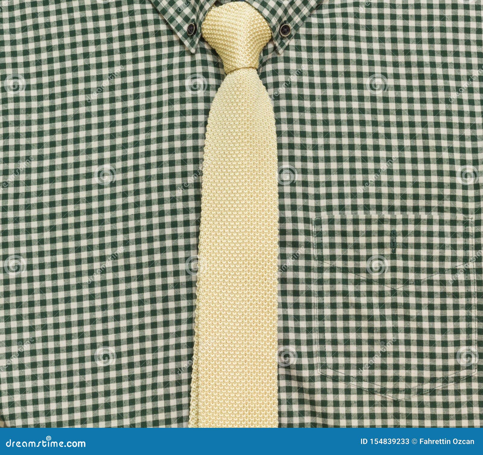 Men Stylish Green Shirt and Knit Tie. Stock Image - Image of shirt ...