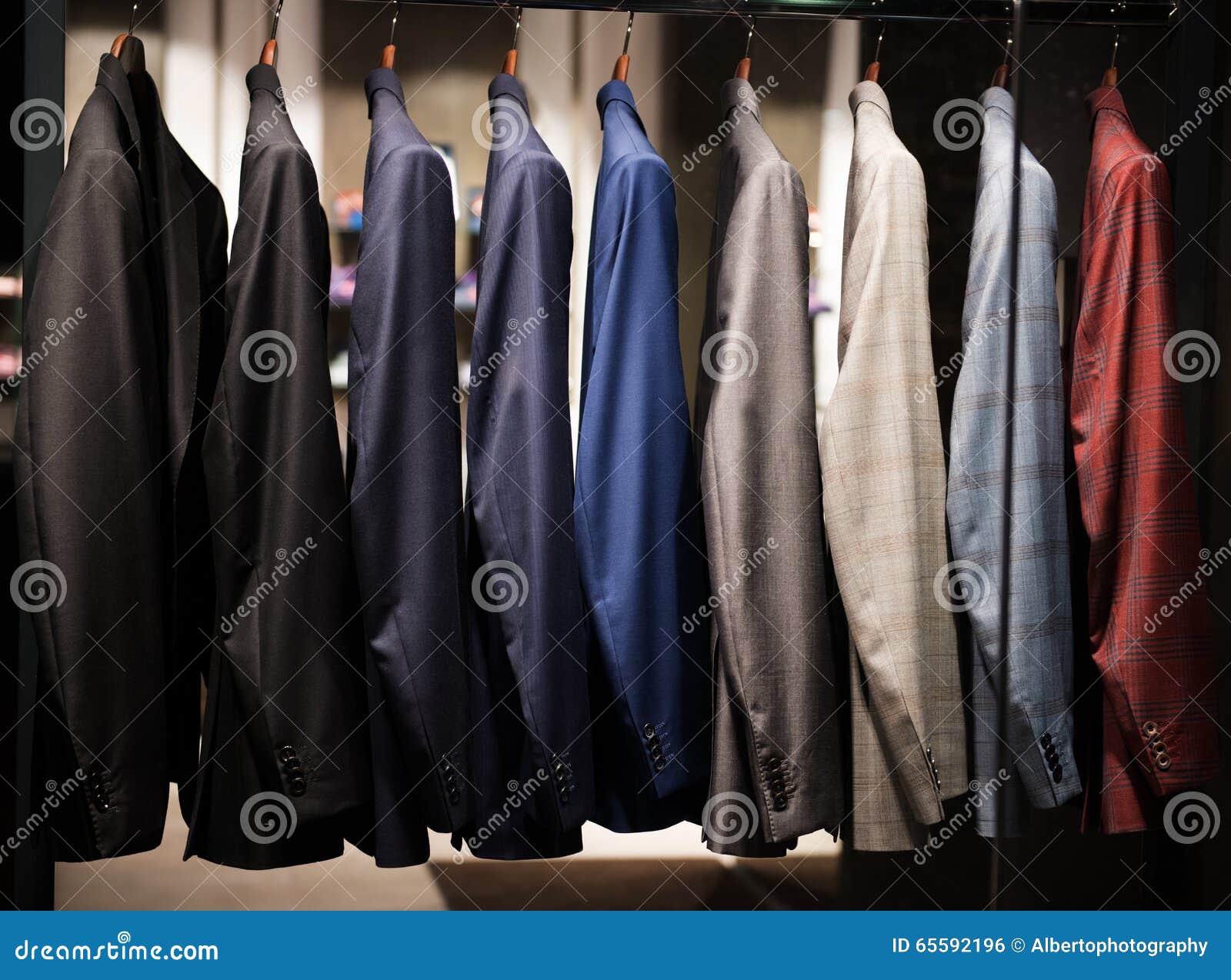 Men Suits in a Fashion Store Stock Photo Image of fashion, sale 65592196