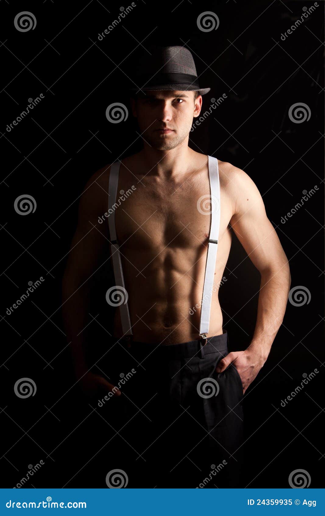 Men with suspenders stock image. Image of human, background 24359935