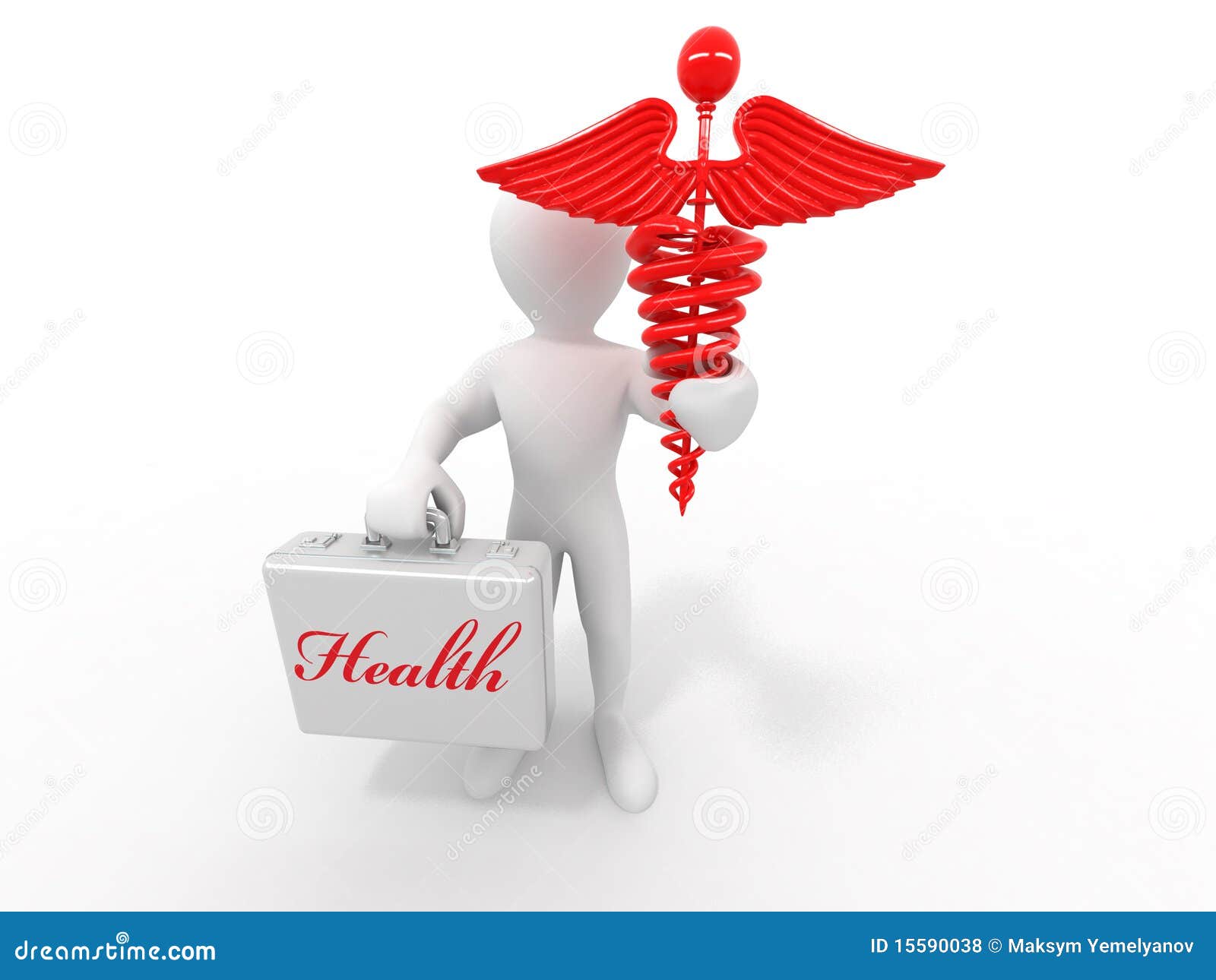 Men with Symbols of Medicine. Stock Illustration Illustration of exam