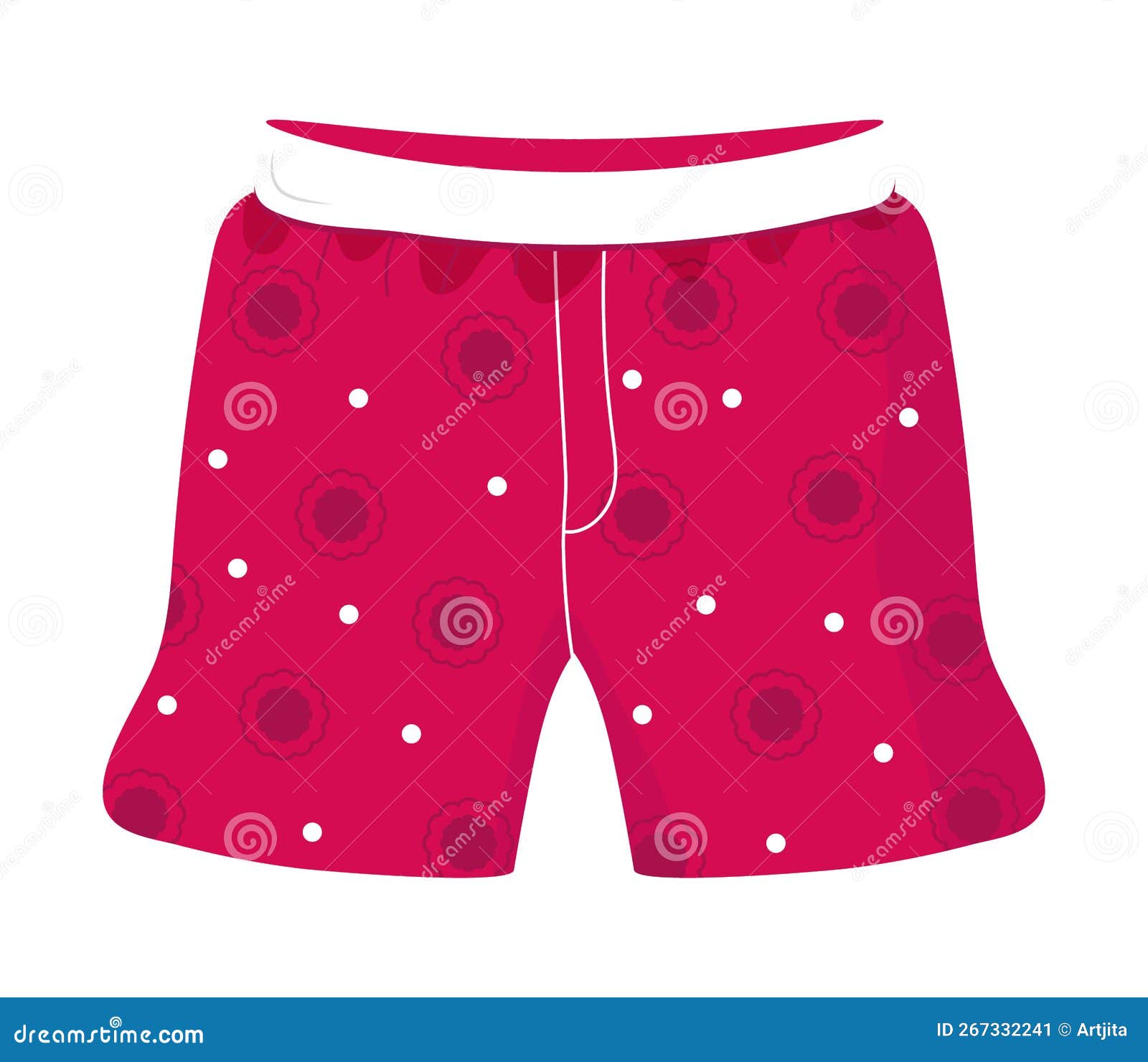 Men Underwear Design Vector in Flat Style. Boy Underpants. Doodle Male ...