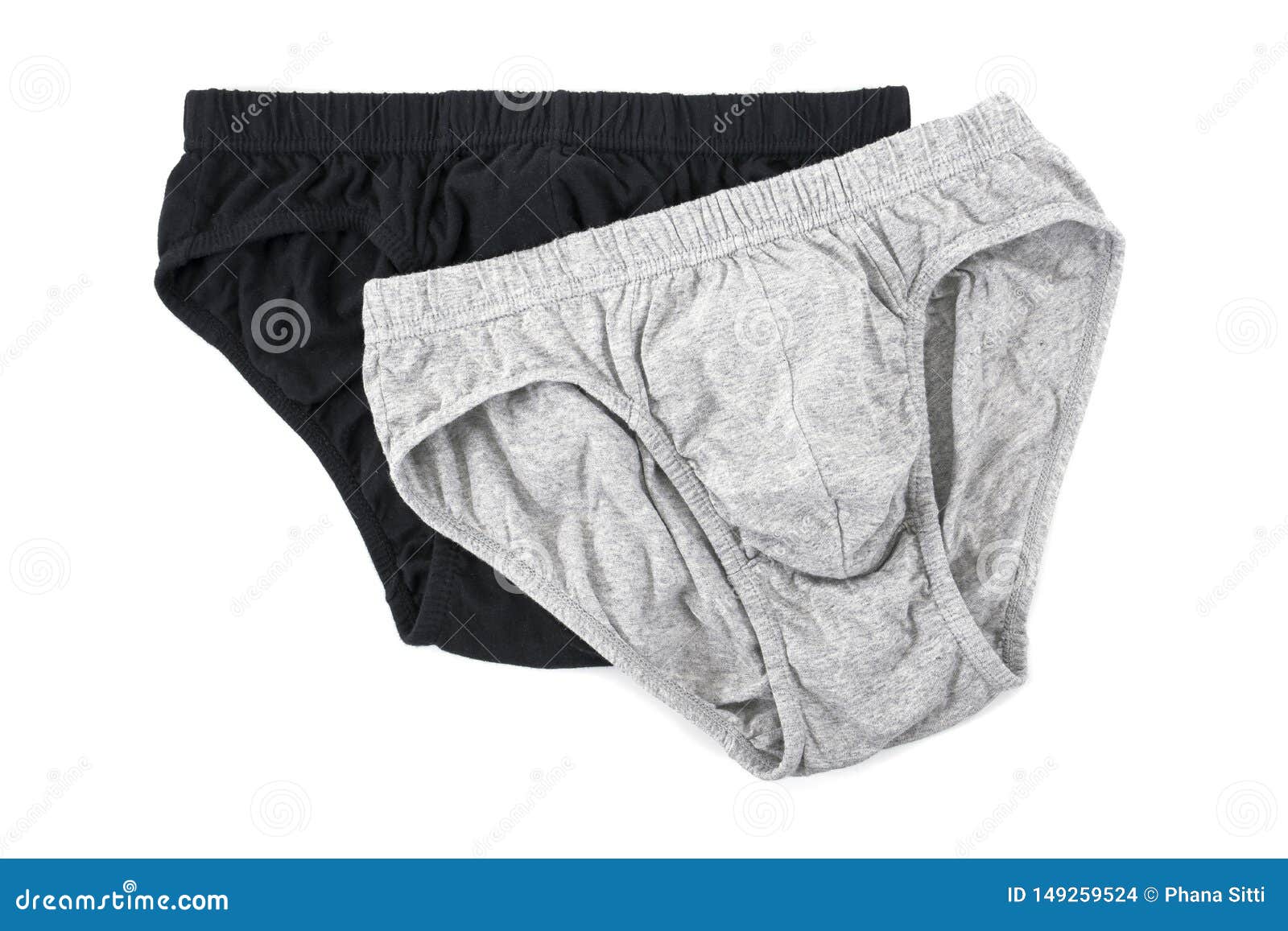 Men Underwear Isolated on White. Black and Grey Man Underwear Isolated ...