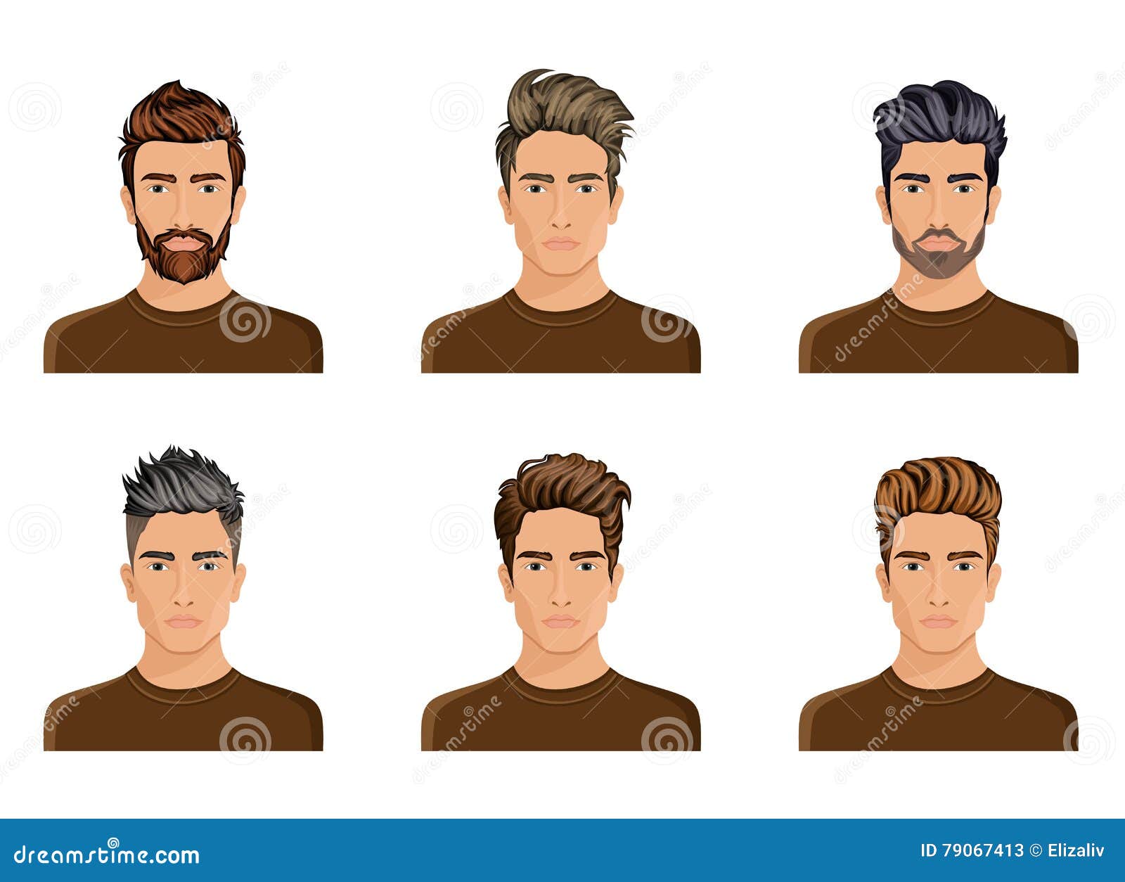 Men Used To Create the Hair Style of the Character Beard, Mustache Men  Fashion, Image Stock Vector - Illustration of business, black: 79067413