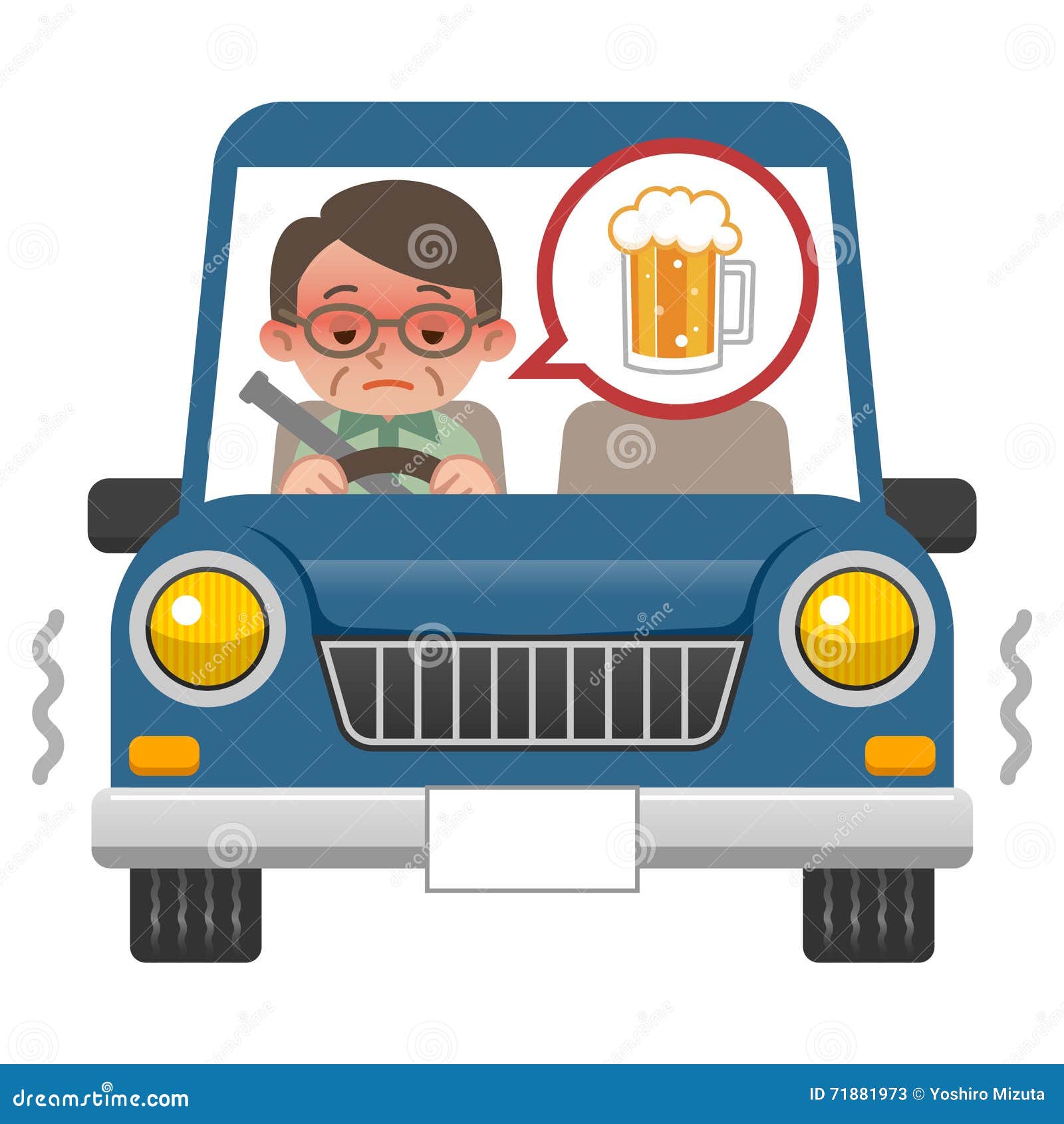 Drunk Driving Infographics Cartoon Vector 59783003
