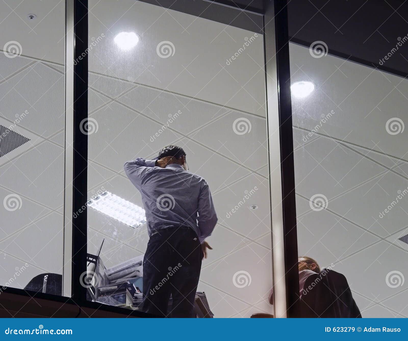 men working (late night)
