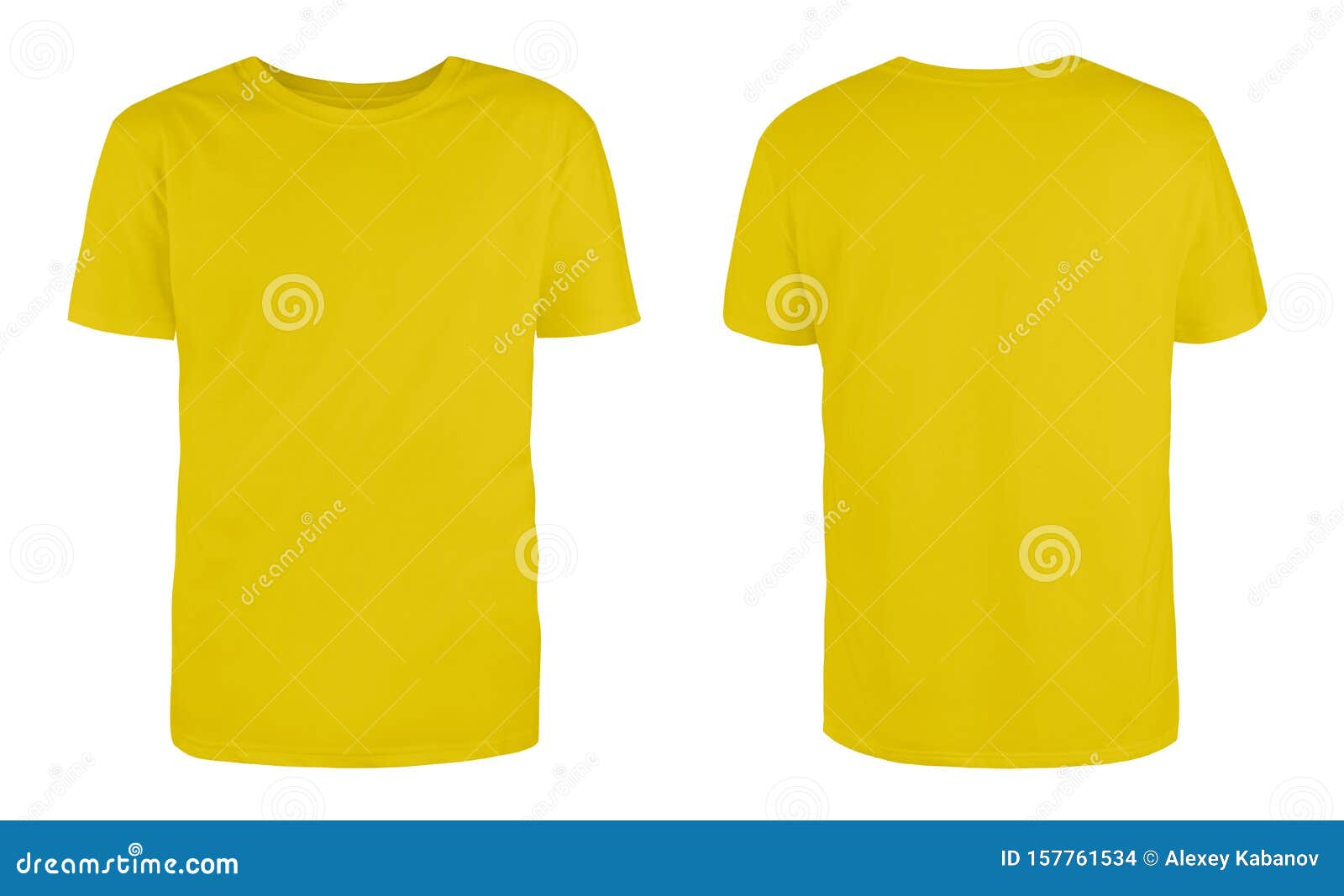 Download Men Yellow Blank T-shirt Template,from Two Sides, Natural ...