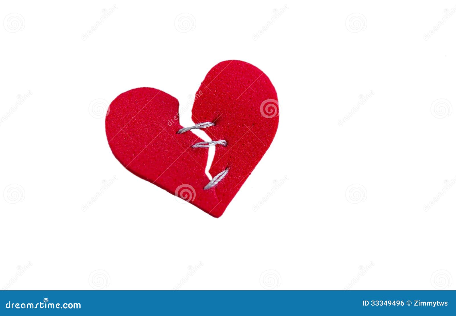 Mended Heart On White Royalty Free Stock Image Image 33349496
