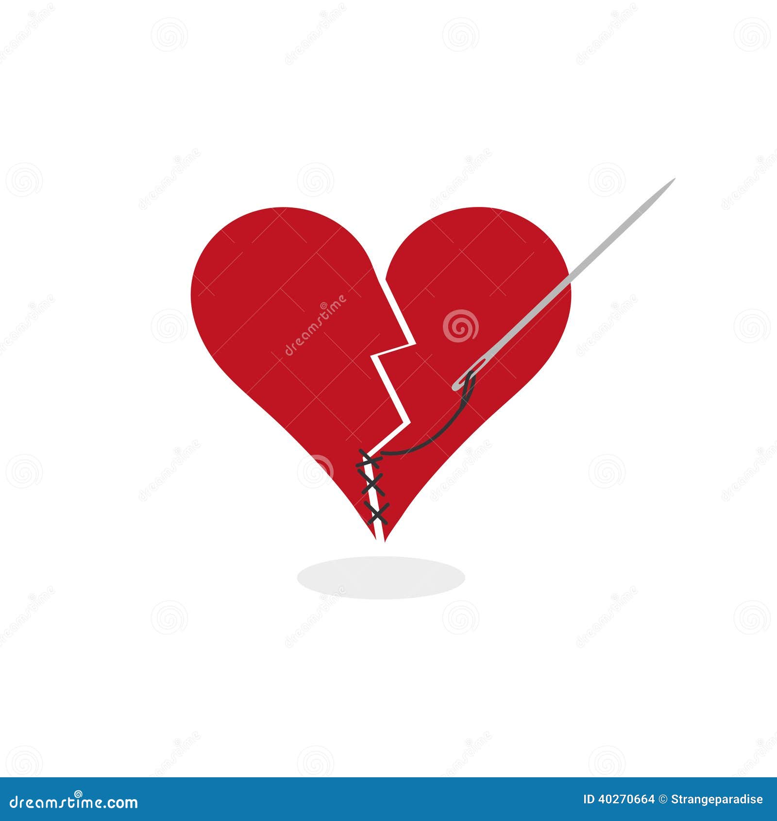Mending A Broken Heart Concept Digital Illustration Stock Vector ...