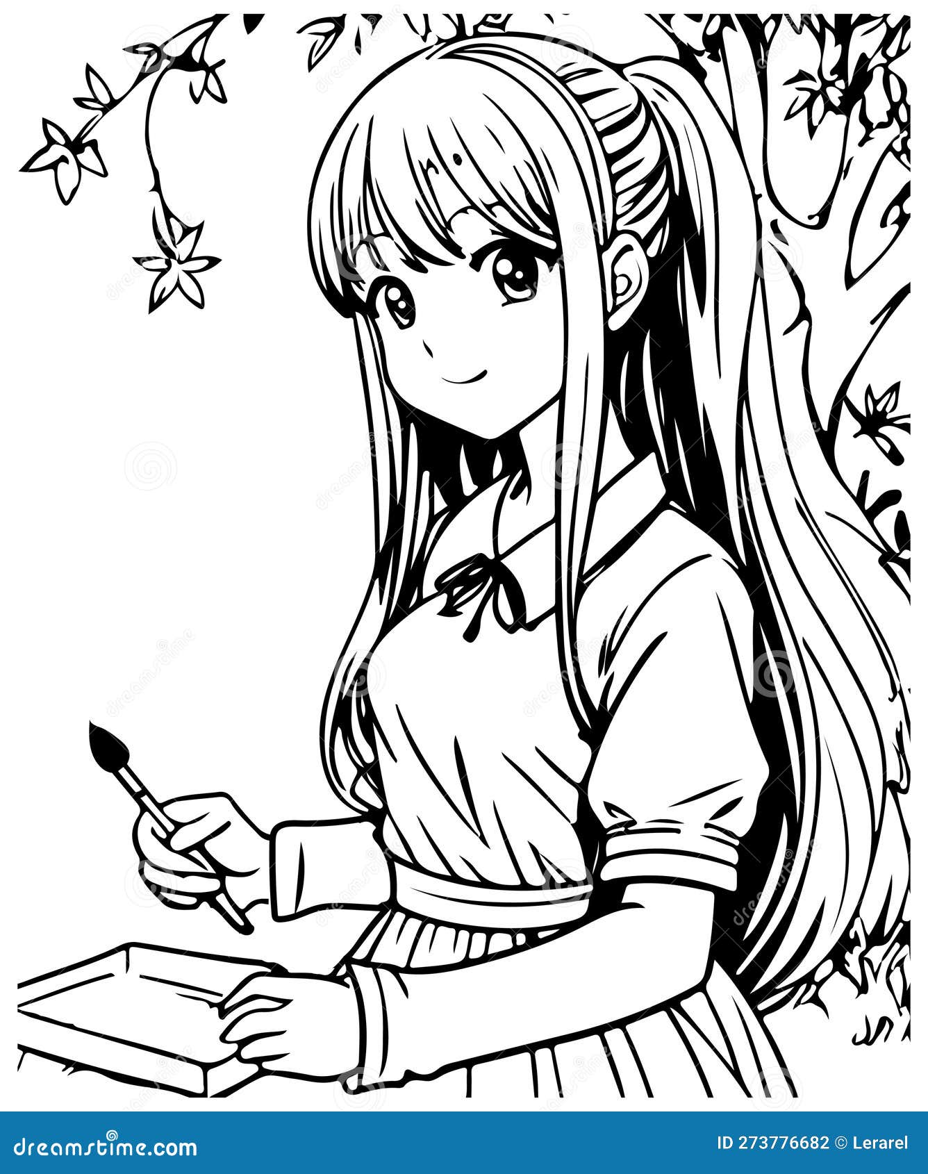 Line art Anime Desenho Feminino Manga, manga, branco, criança