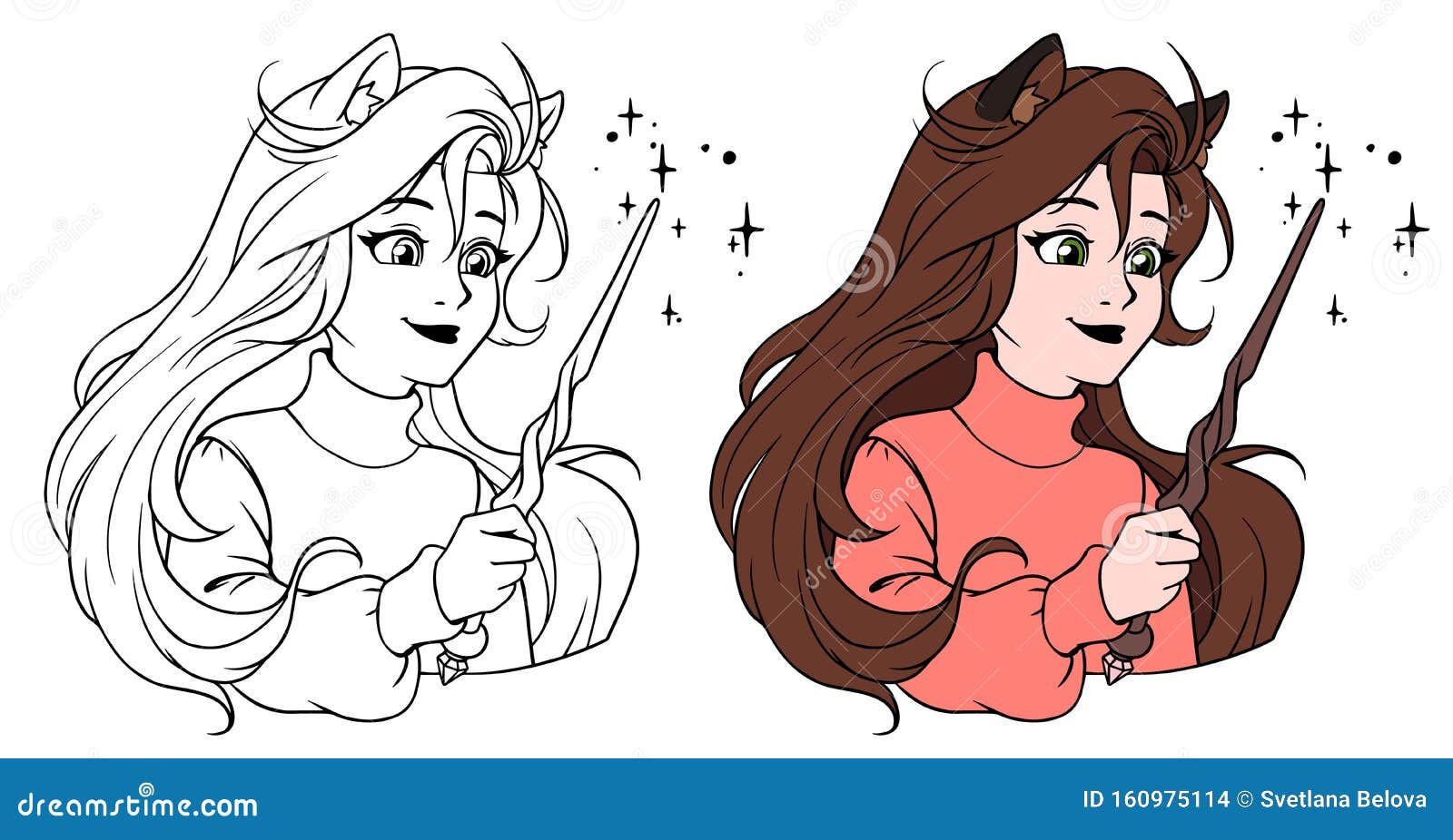 Mulher bonita princesa tatuagem mão desenhada cartoon adesivo