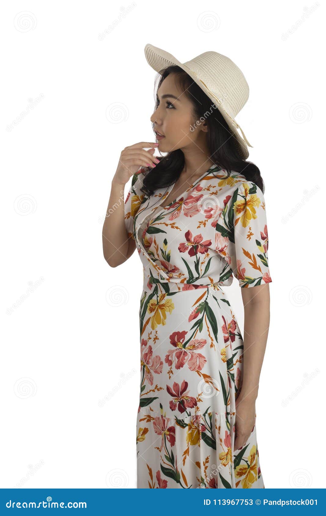 vestido floral fundo branco