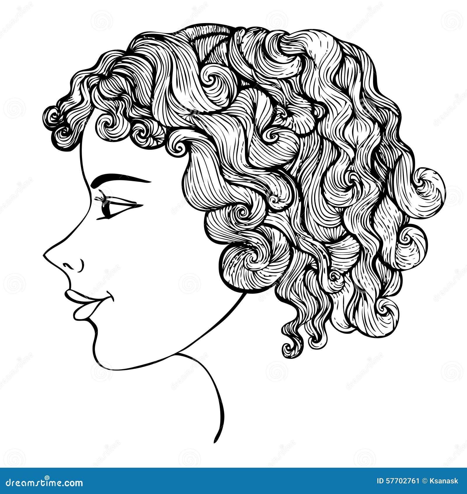 cabelo encaracolado desenho / LetsDrawIt