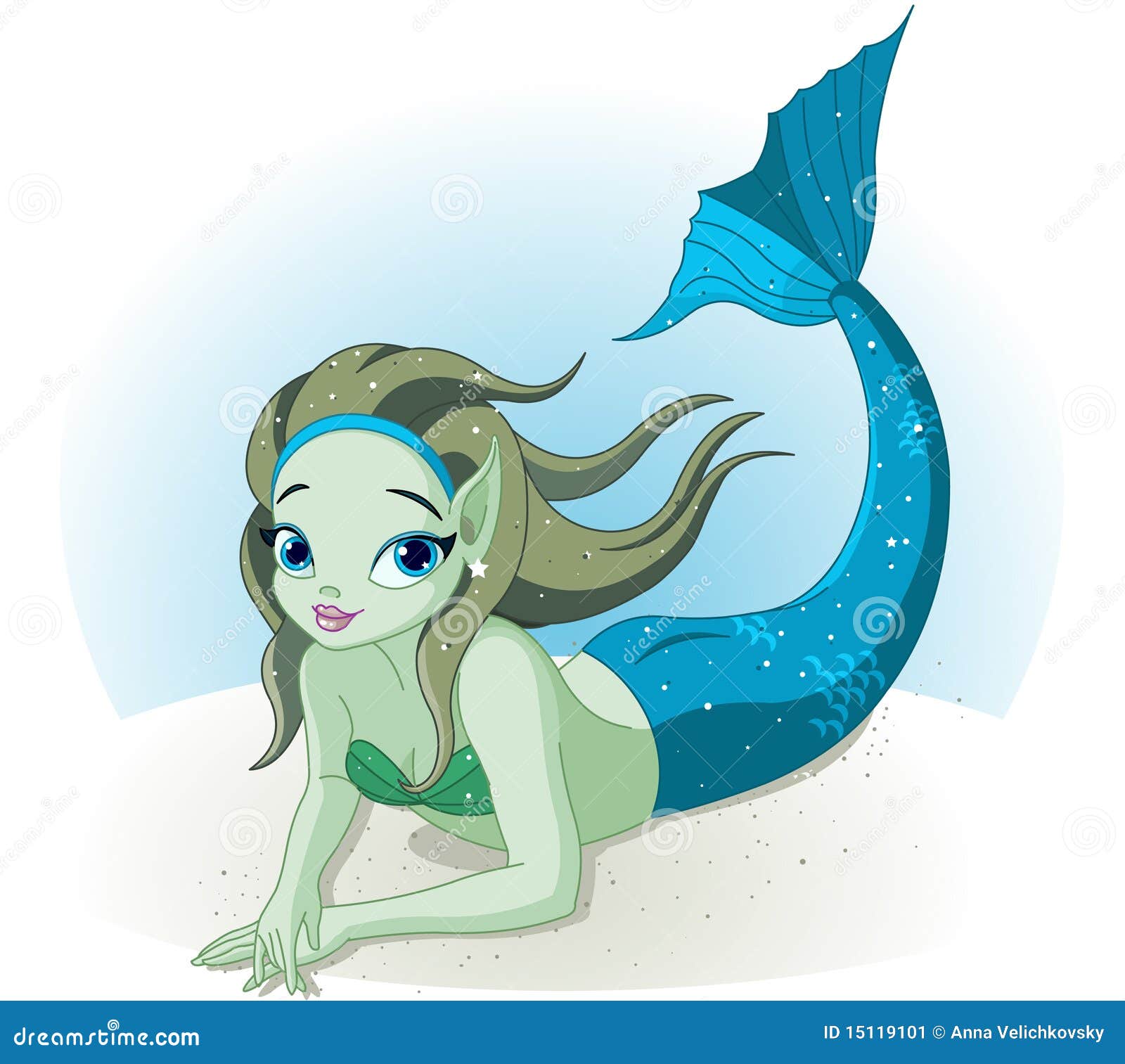 Rapariga Sereia Debaixo Do Mar Ilustração do Vetor - Ilustração de sirene,  mitologia: 15119101, image size:1600x1513