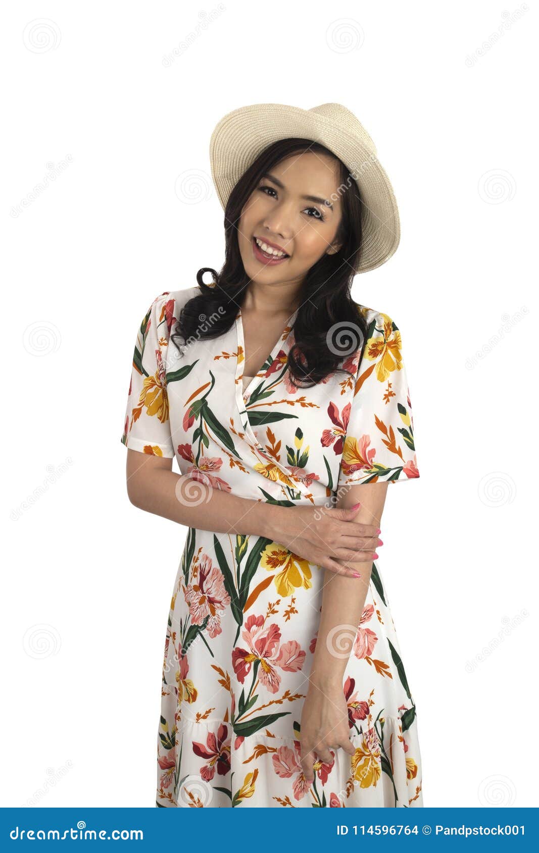 vestido floral fundo branco