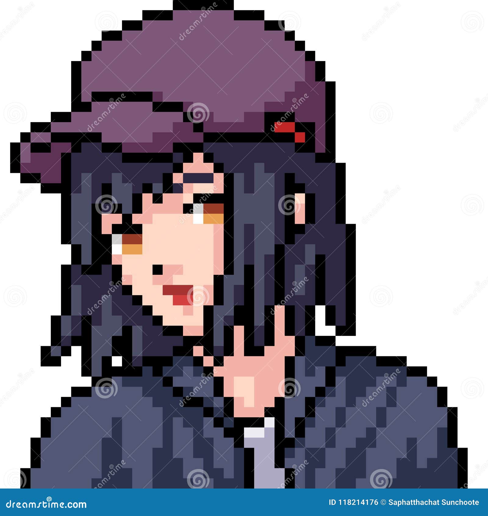 32x32 pixel art of anime billie eilish on Craiyon