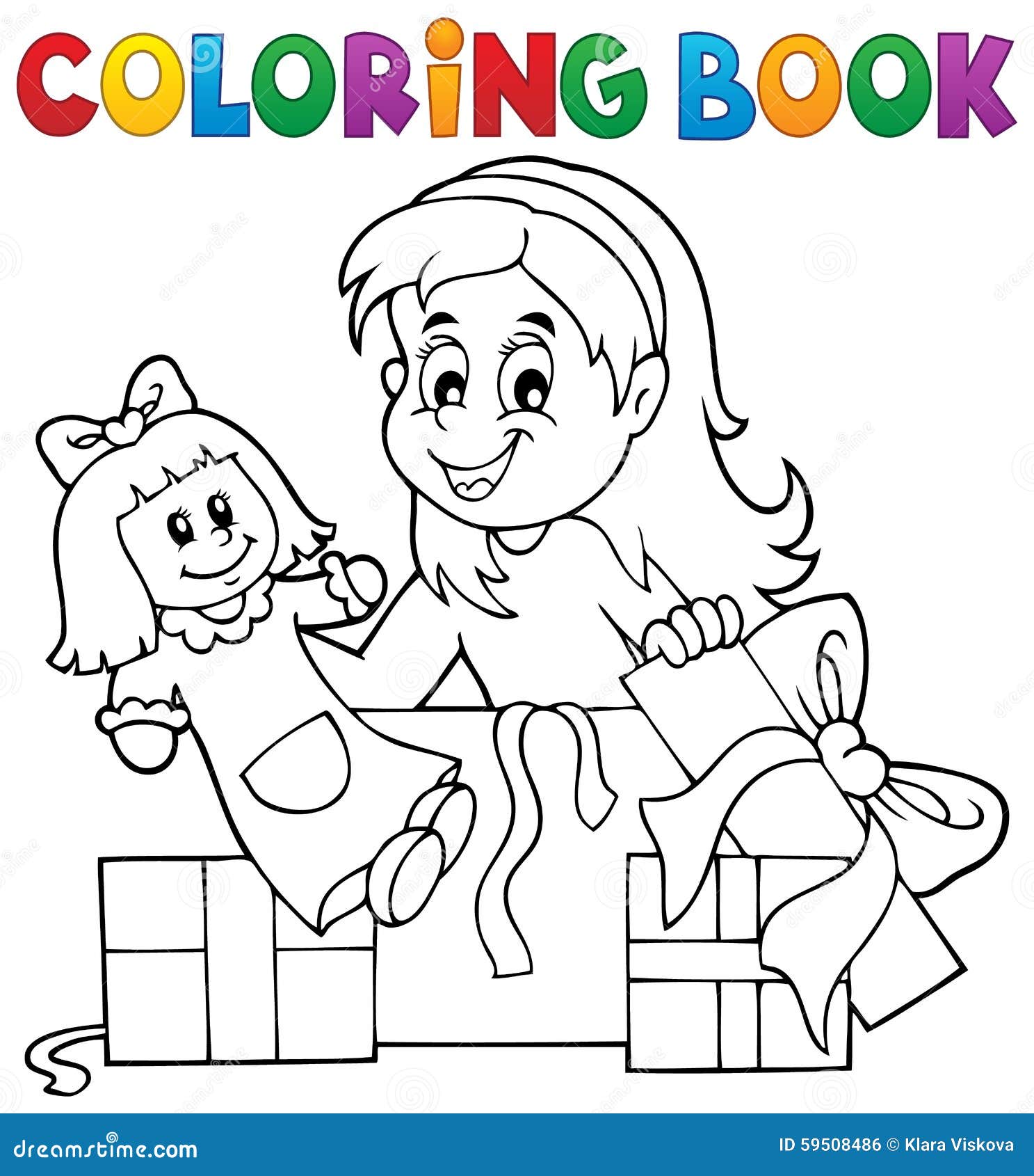 Vetores e ilustrações de Desenhos colorir bonecas para download