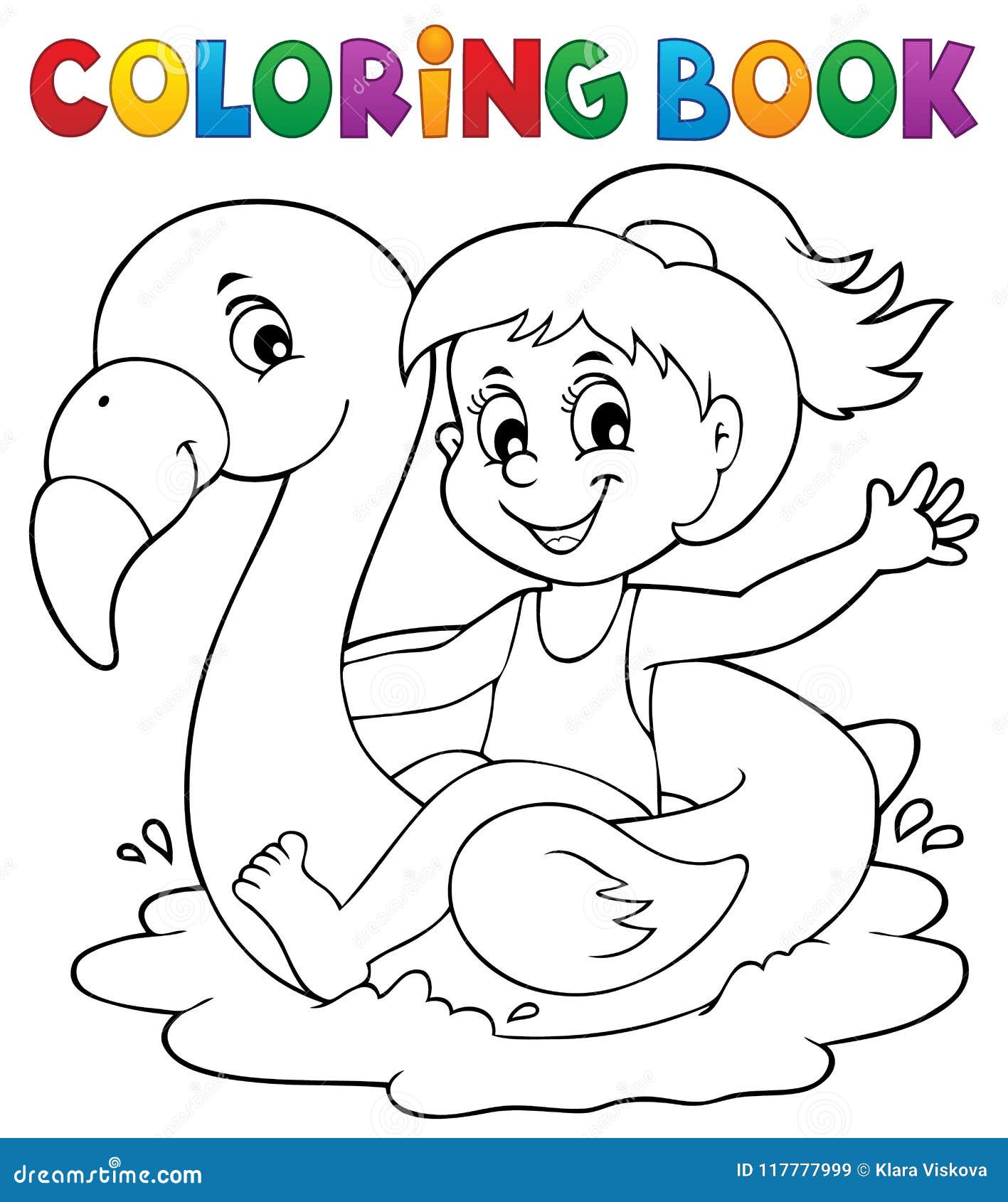 Super1798 Desenho Desenho Menina Estampa de Flamingo Impressão em