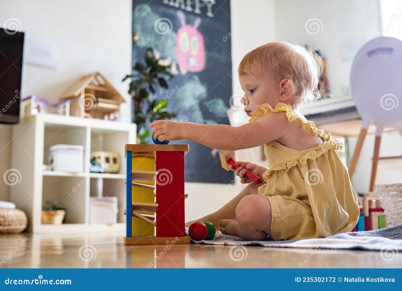 Jogo de Bola de Martelo Montessori Brinquedos Para Crianças